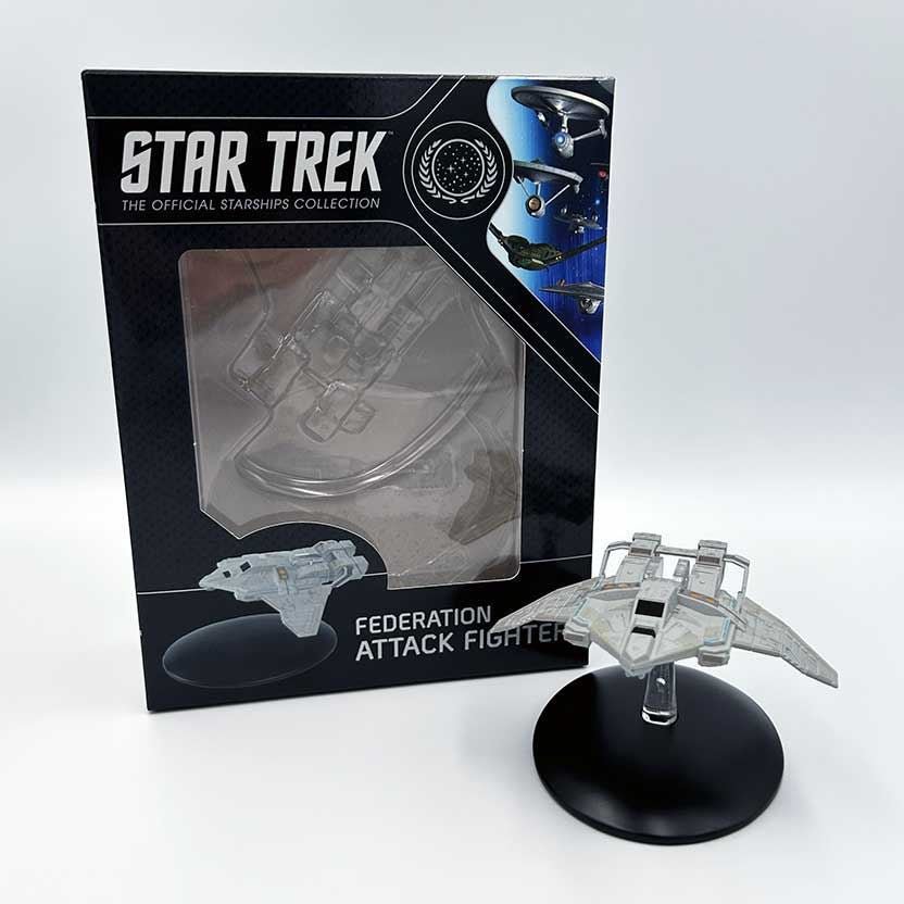 #21 / #68 Federation Attack Fighter Diecast Model Ship Window Boxed (Star Trek / Eaglemoss) Real Merch