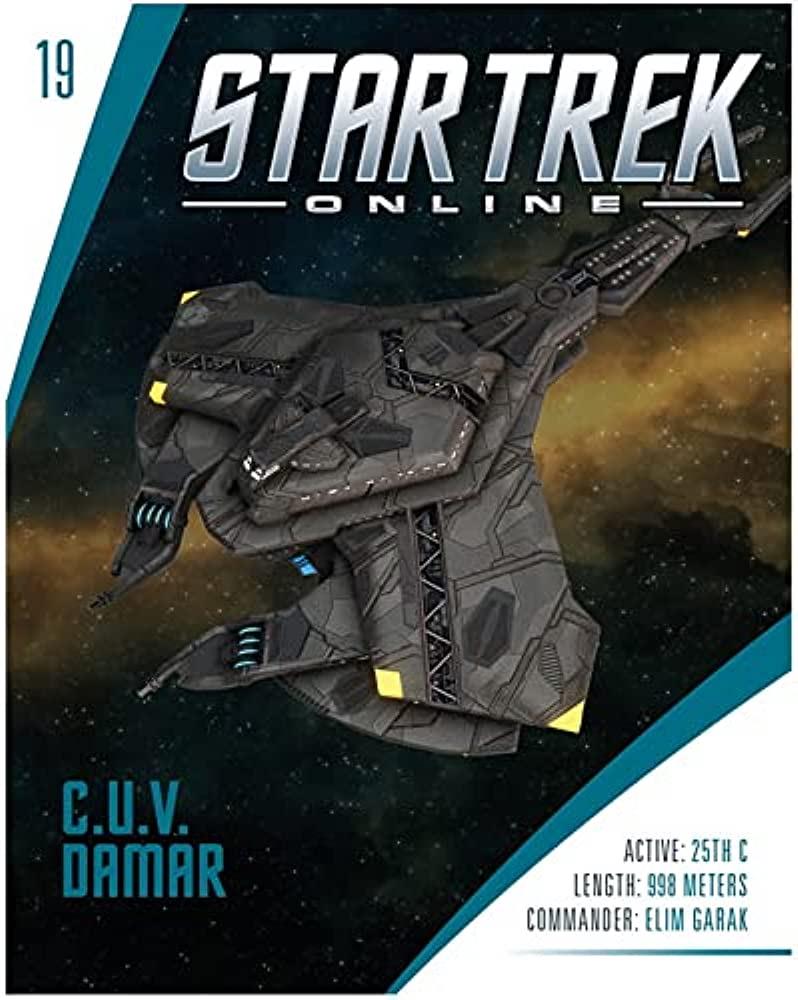 #19 Damar-class Cardassian Intel Science Dreadnought Model Diecast Ship STO (Eaglemoss / Star Trek) Real Merch