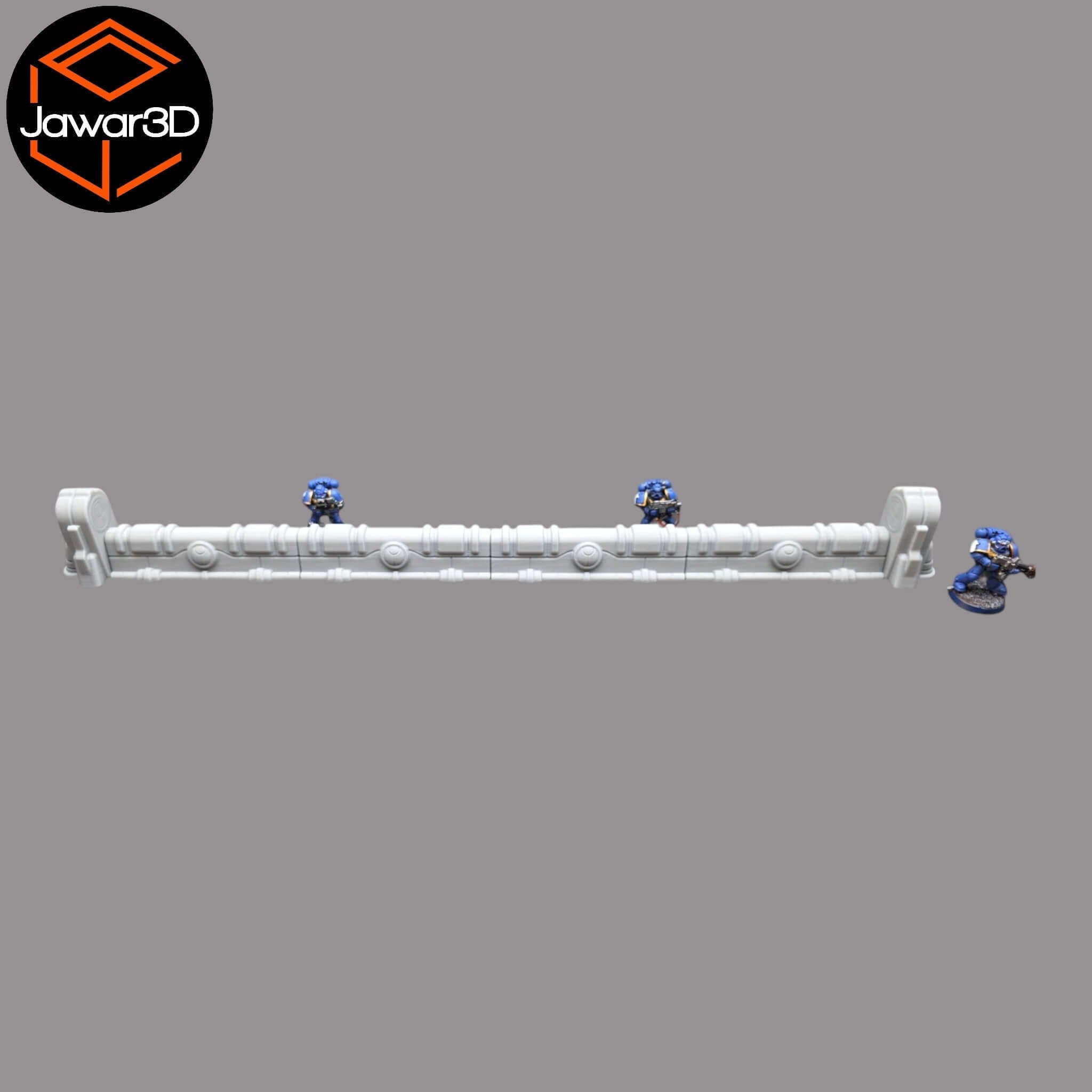 Ethereal Barricades - 28mm Wargaming Scatter Terrain Scenery Tabletop Miniature 4 Sections Jawar3d