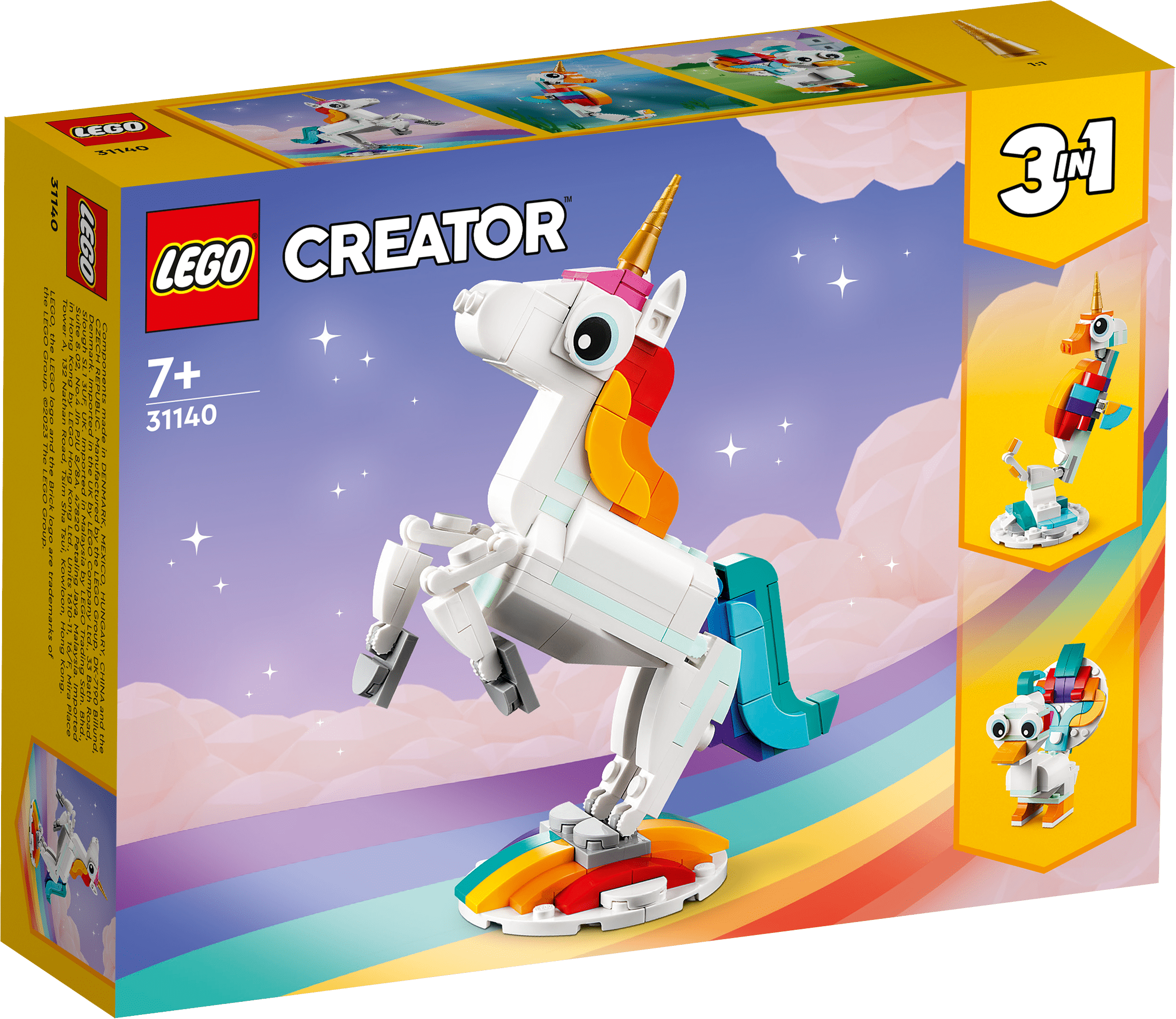 Lego Creator 3 in 1 31140 Magical Unicorn Playset for Ages 7 and Up Curious Minds