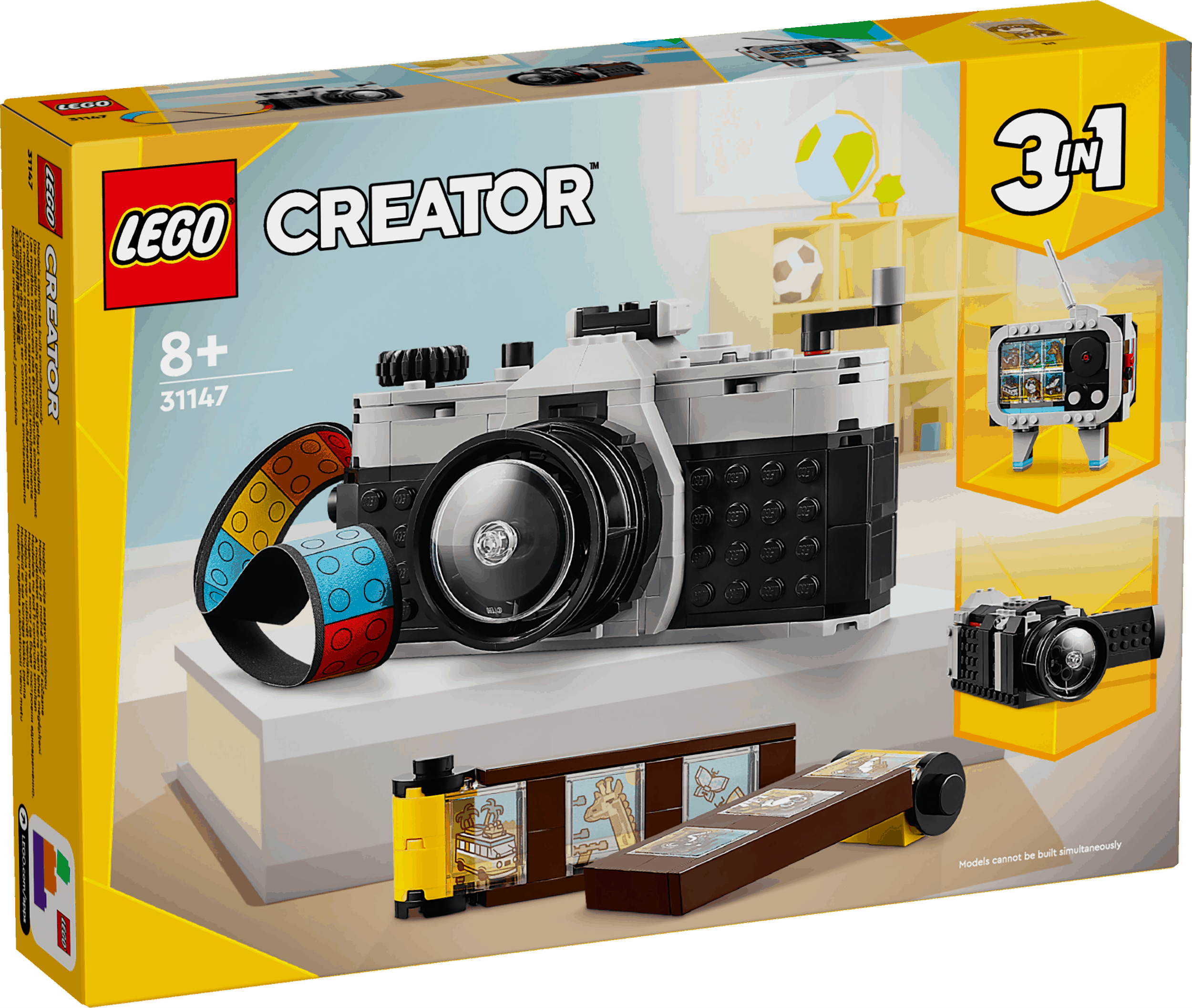 Lego Creator 3 in 1 31147 Retro Camera Buildable Toy for Ages 8 and Up Curious Minds