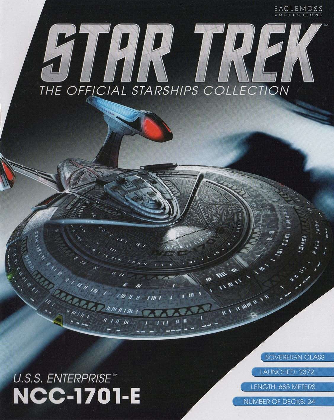 #08 U.S.S. Enterprise NCC-1701-E (Sovereign-class) Diecast Model Ship (Eaglemoss / Star Trek) Real Merch