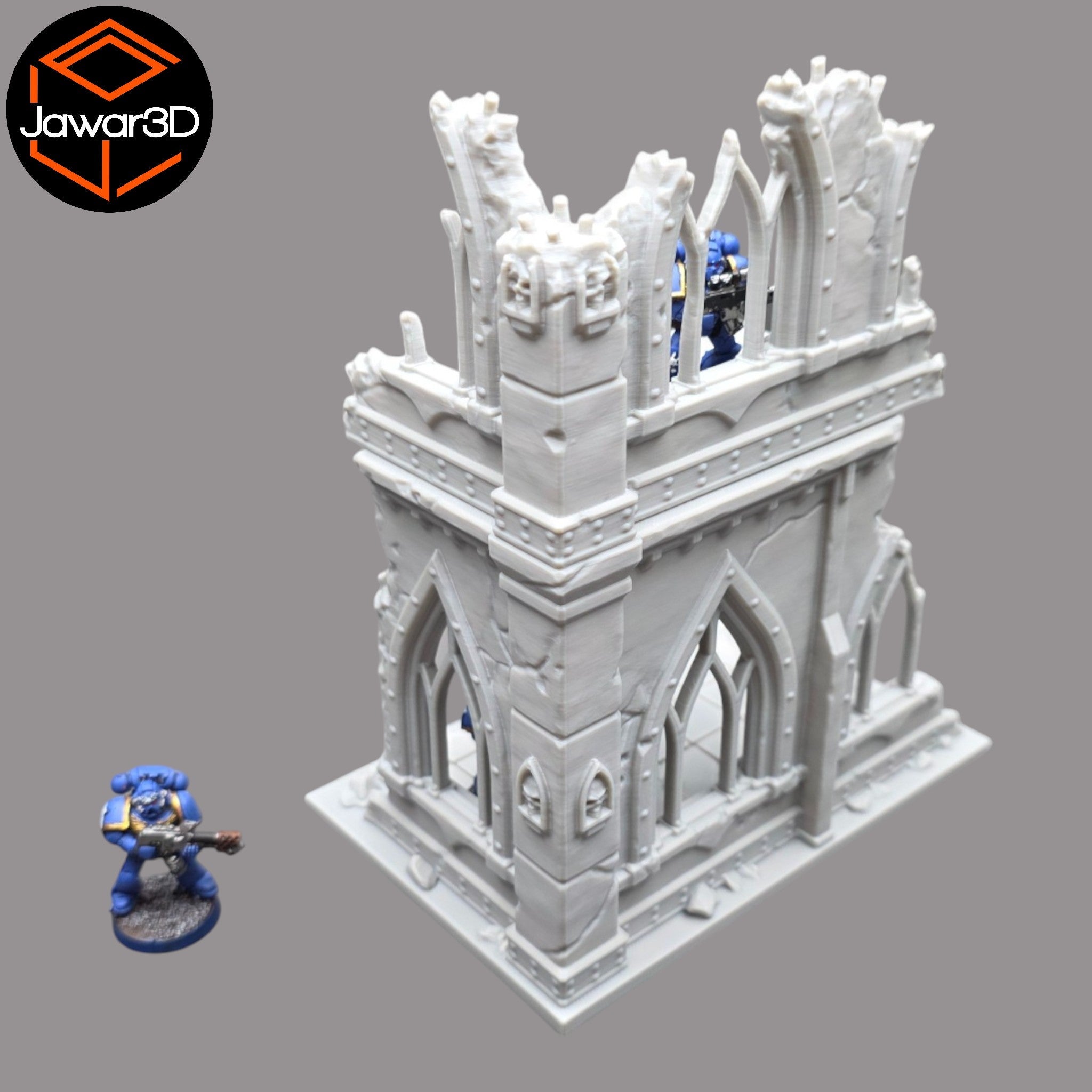 Ruined Empire 2 Floors #1 - 28mm Wargaming Scatter Terrain Scenery Miniature Jawar3d