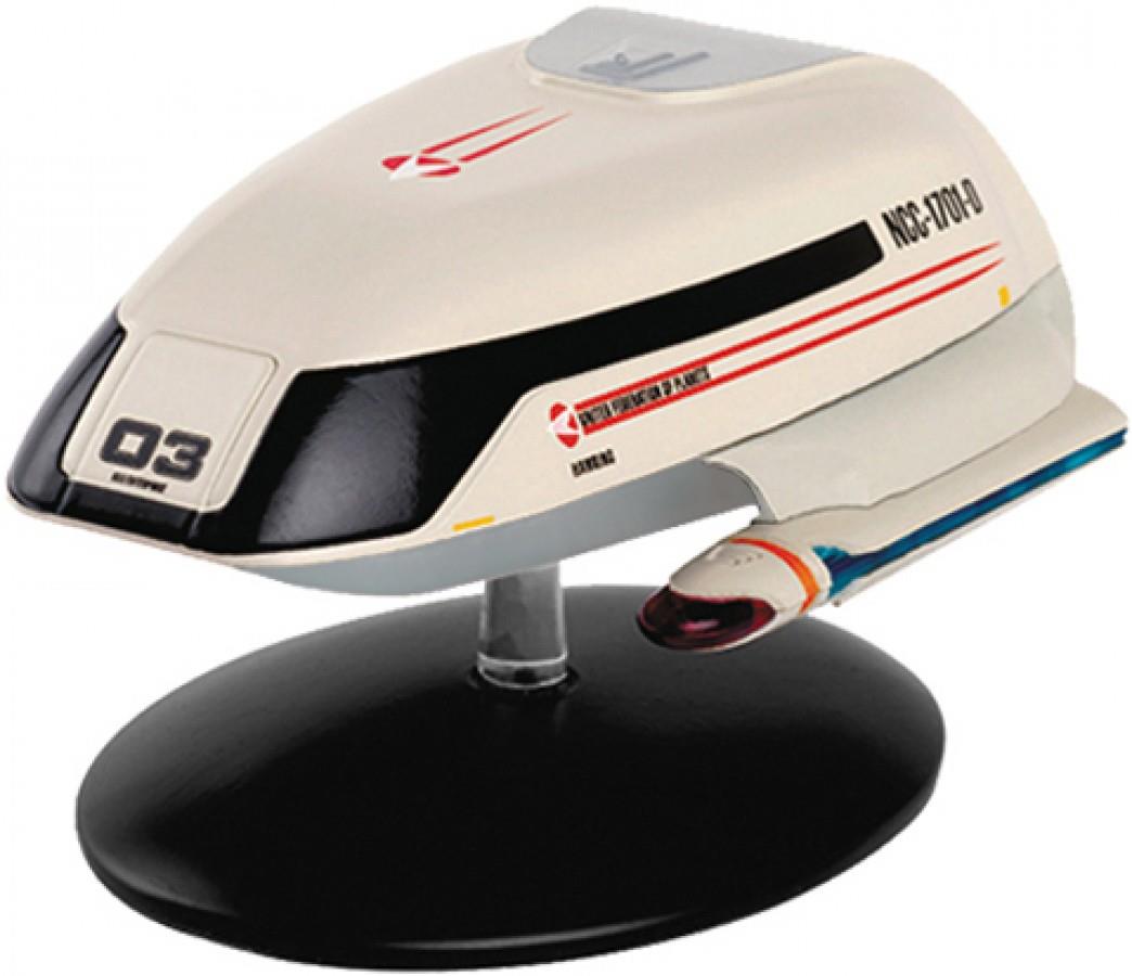 #07 Type-7 Shuttlecraft NCC-1701-D "03 Hawking" Model Die Cast Shuttlecraft Ship (Star Trek) Real Merch