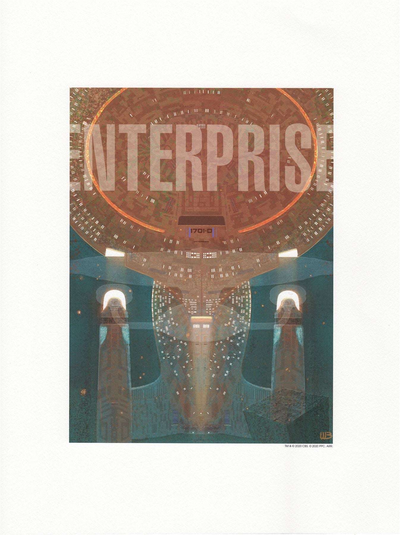✨ RARE PRINT: Enterprise-D Print by William Budge (Eaglemoss/Hero Collector) SPECIAL ISSUE #1 Real Merch