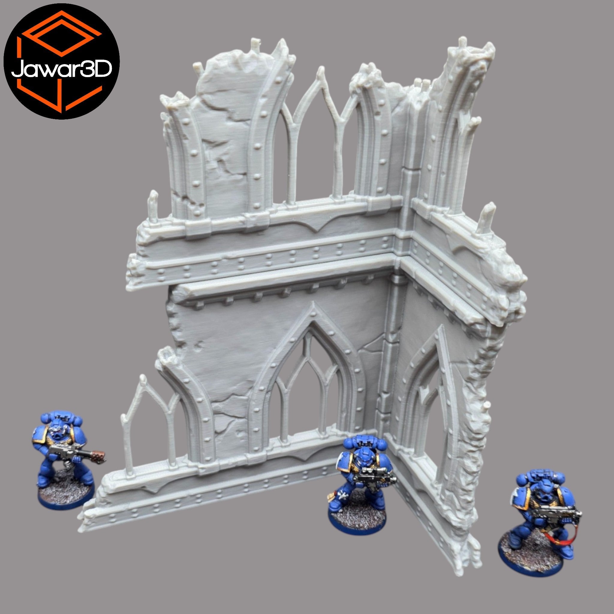 Ruined Empire 2 Floors #2 - 28mm Wargaming Scatter Terrain Scenery Miniature Jawar3d