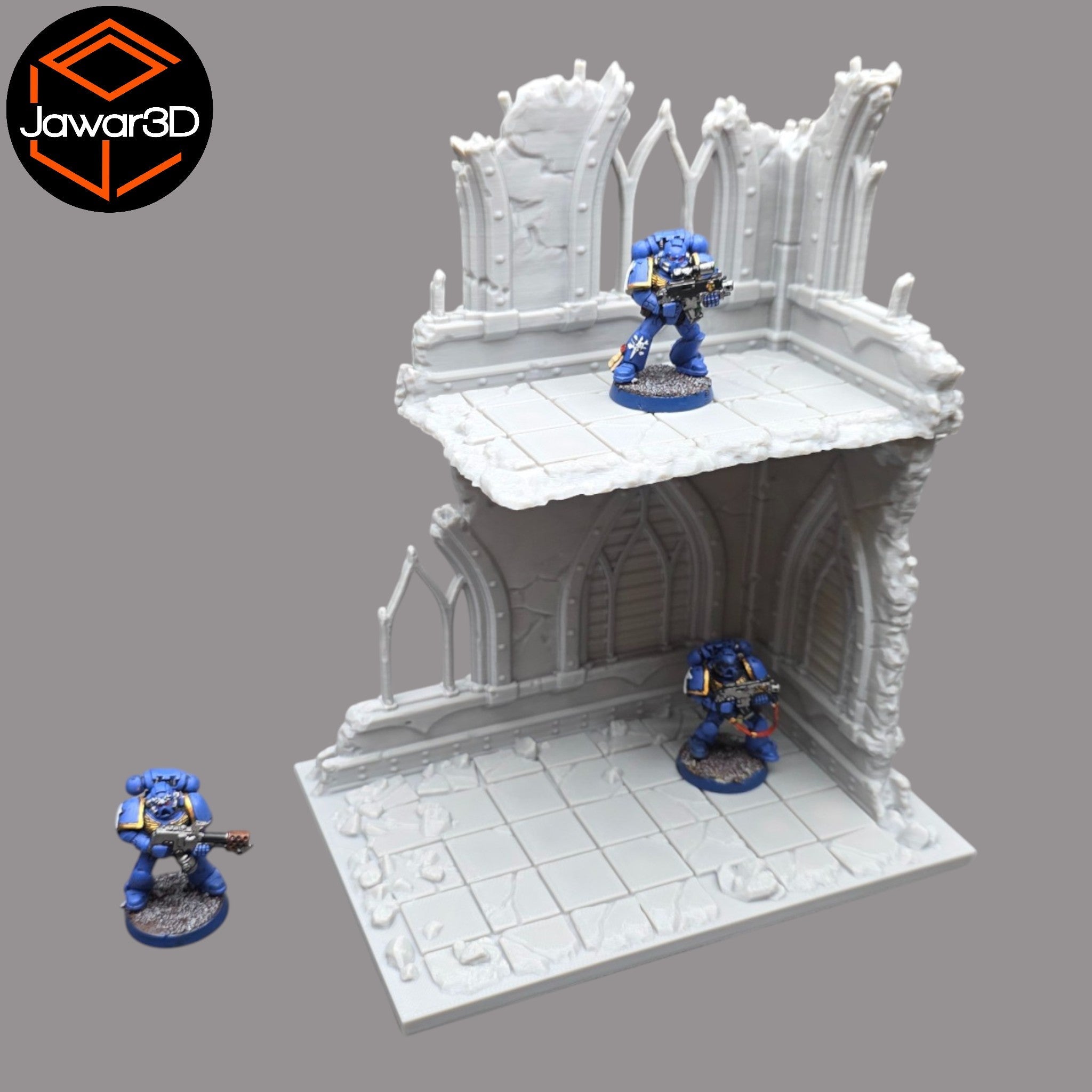 Ruined Empire 2 Floors #3 - 28mm Wargaming Scatter Terrain Scenery Miniature Jawar3d