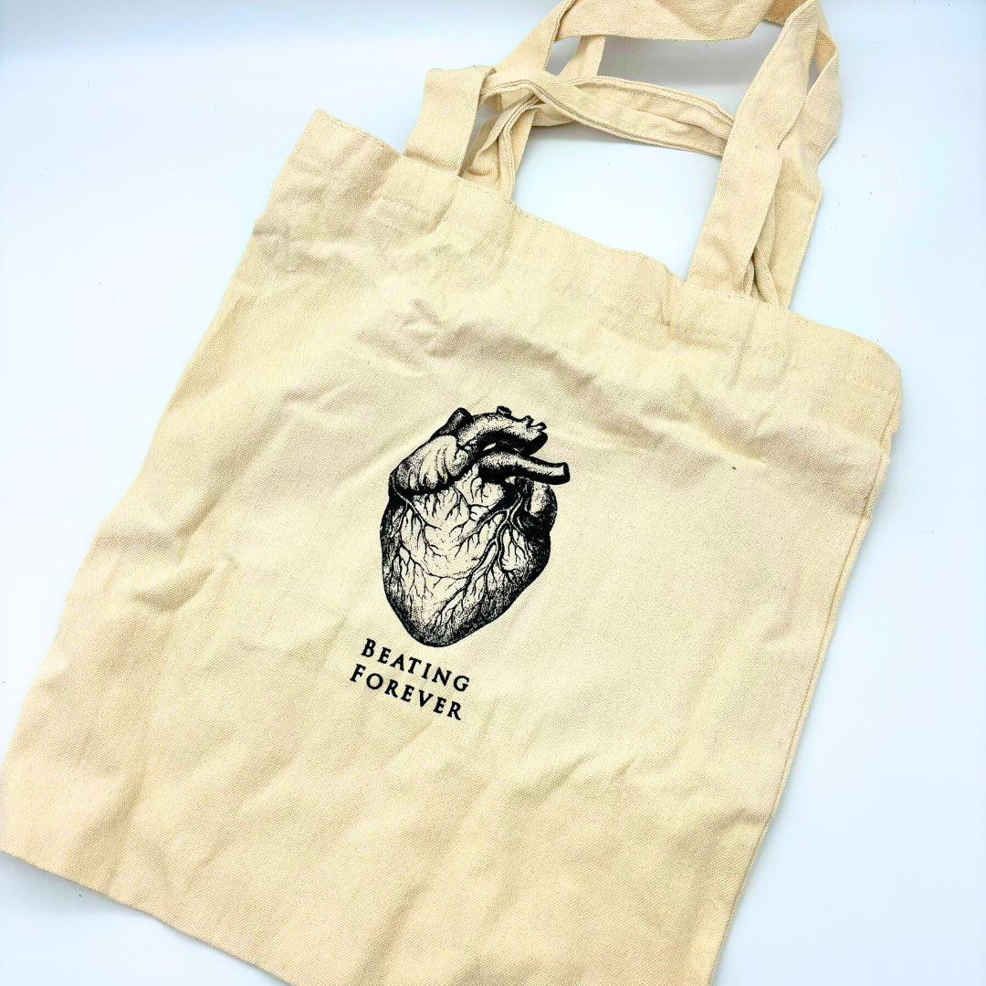 Mr Sci Glass Specimen Jar & Science Tote Bag Beating Forever (Heart) Curious Minds