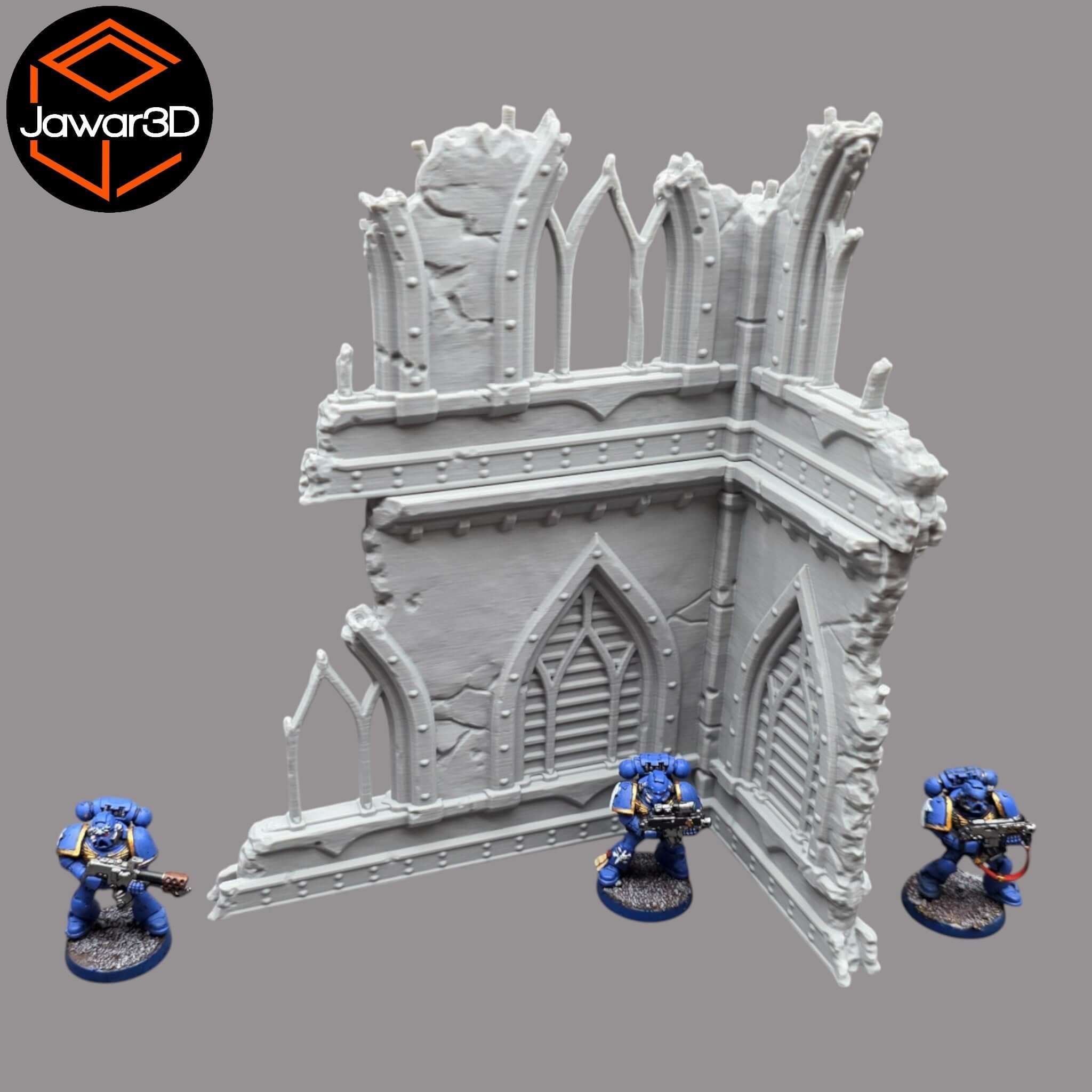 Ruined Empire 2 Floors #4 - 28mm Wargaming Scatter Terrain Scenery Miniature Jawar3d