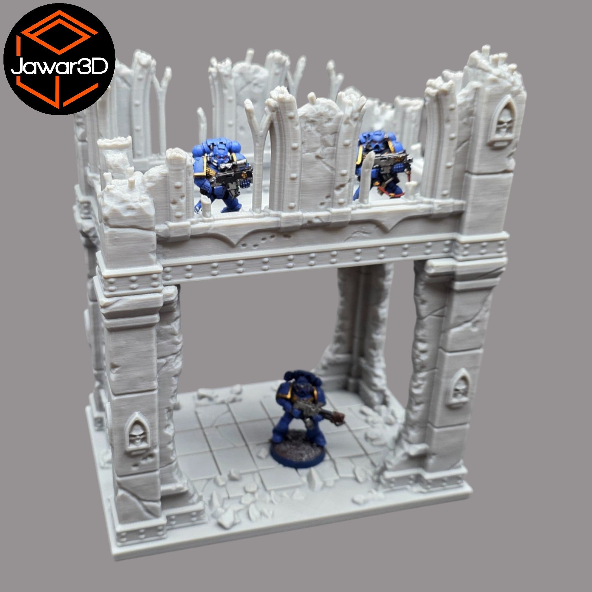 Ruined Empire 2 Floors #5 - 28mm Wargaming Scatter Terrain Scenery Miniature Jawar3d