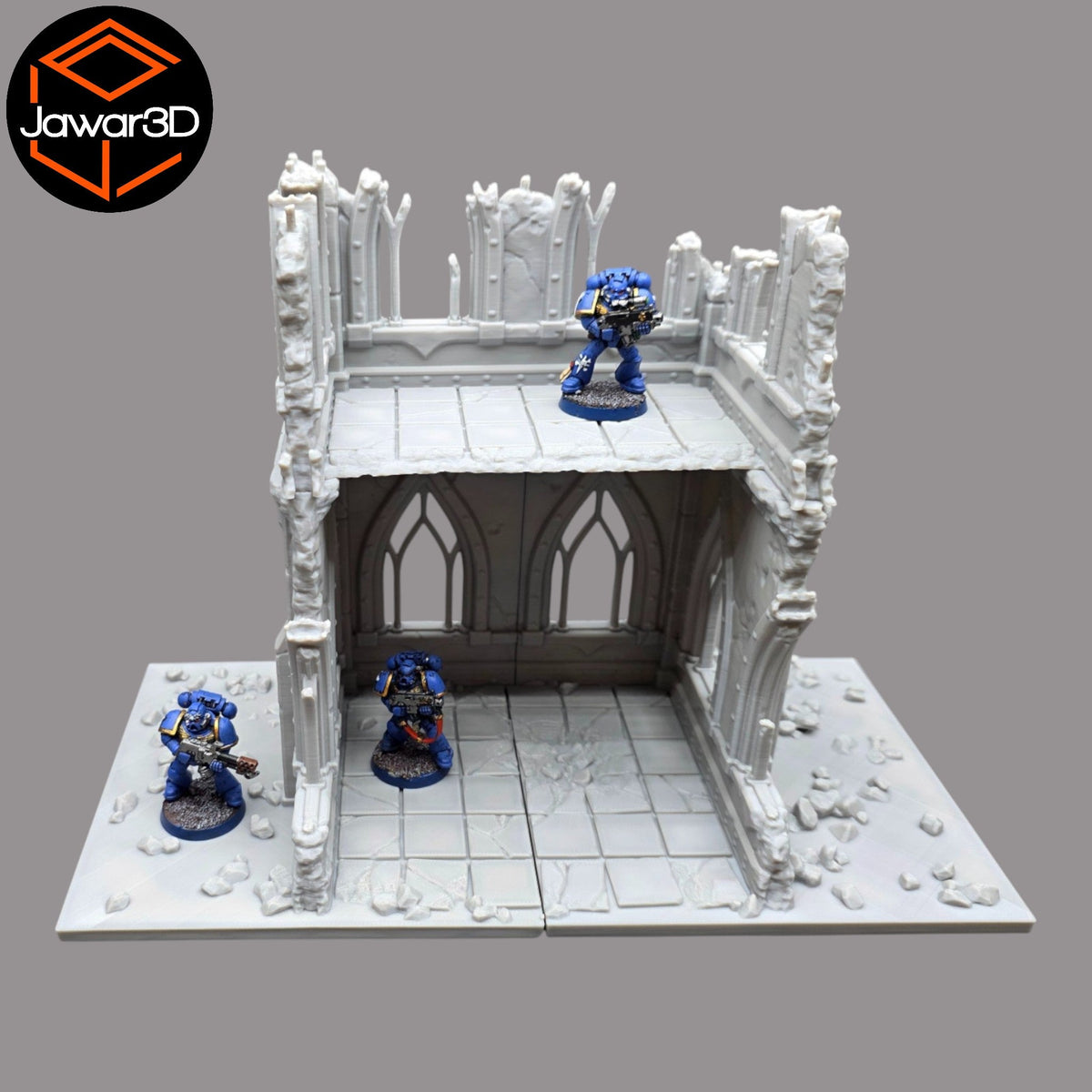 Ruined Empire 2 Floors #7 - 28mm Wargaming Scatter Terrain Scenery Miniature Jawar3d