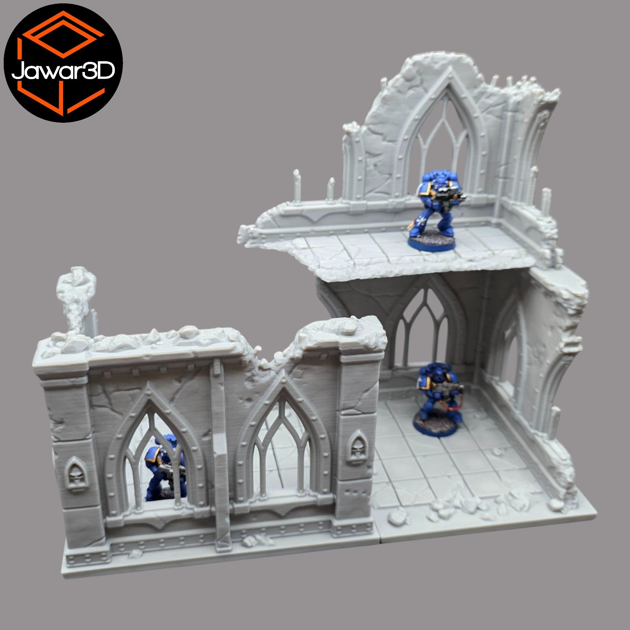 Ruined Empire 2 Floors #8 - 28mm Wargaming Scatter Terrain Scenery Miniature Jawar3d
