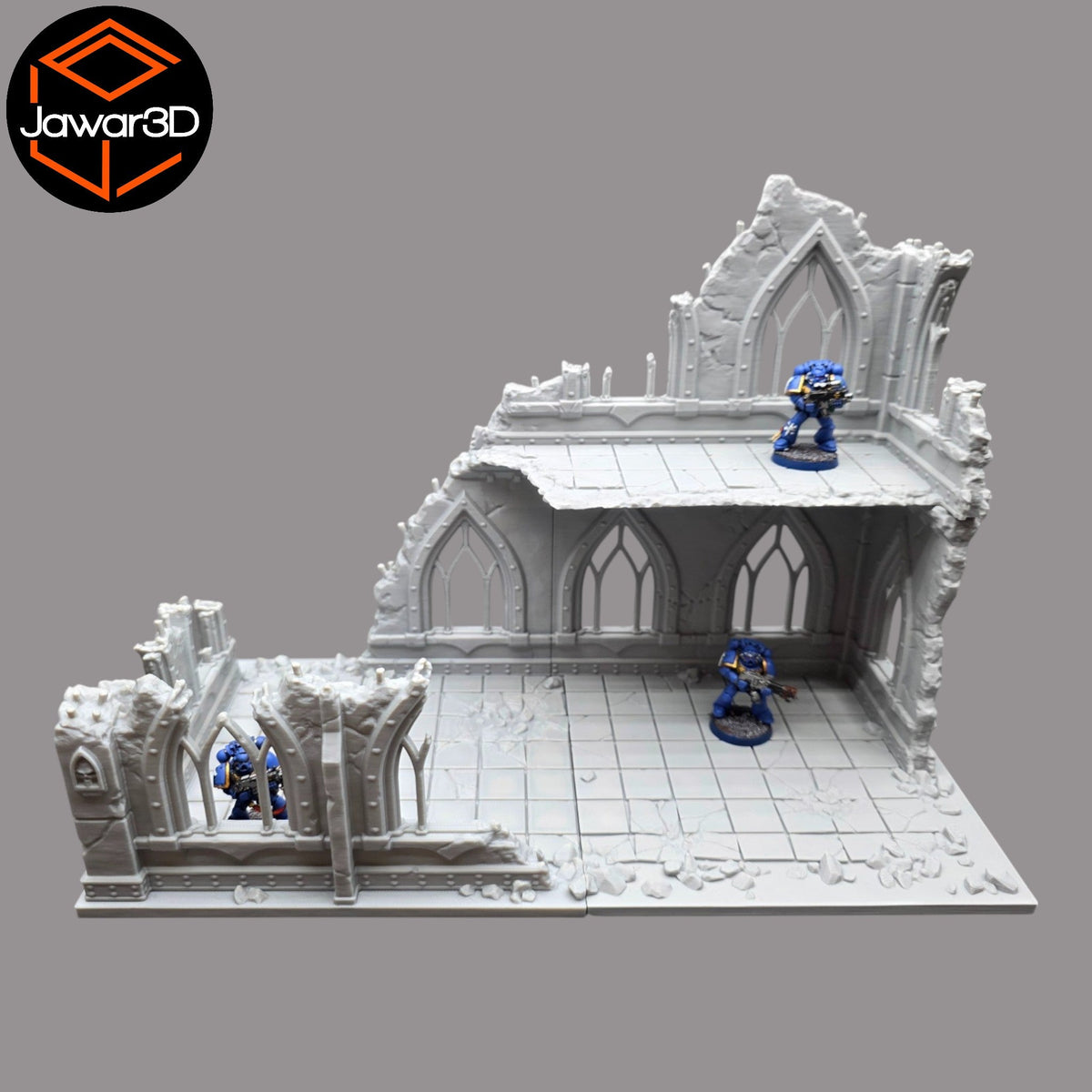 Ruined Empire 2 Floors #13 - 28mm Wargaming Scatter Terrain Scenery Miniature Jawar3d
