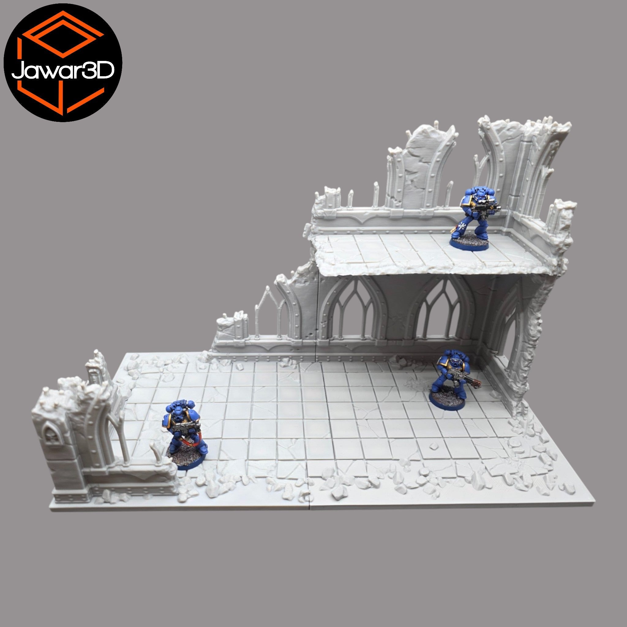 Ruined Empire 2 Floors #15 - 28mm Wargaming Scatter Terrain Scenery Miniature Jawar3d
