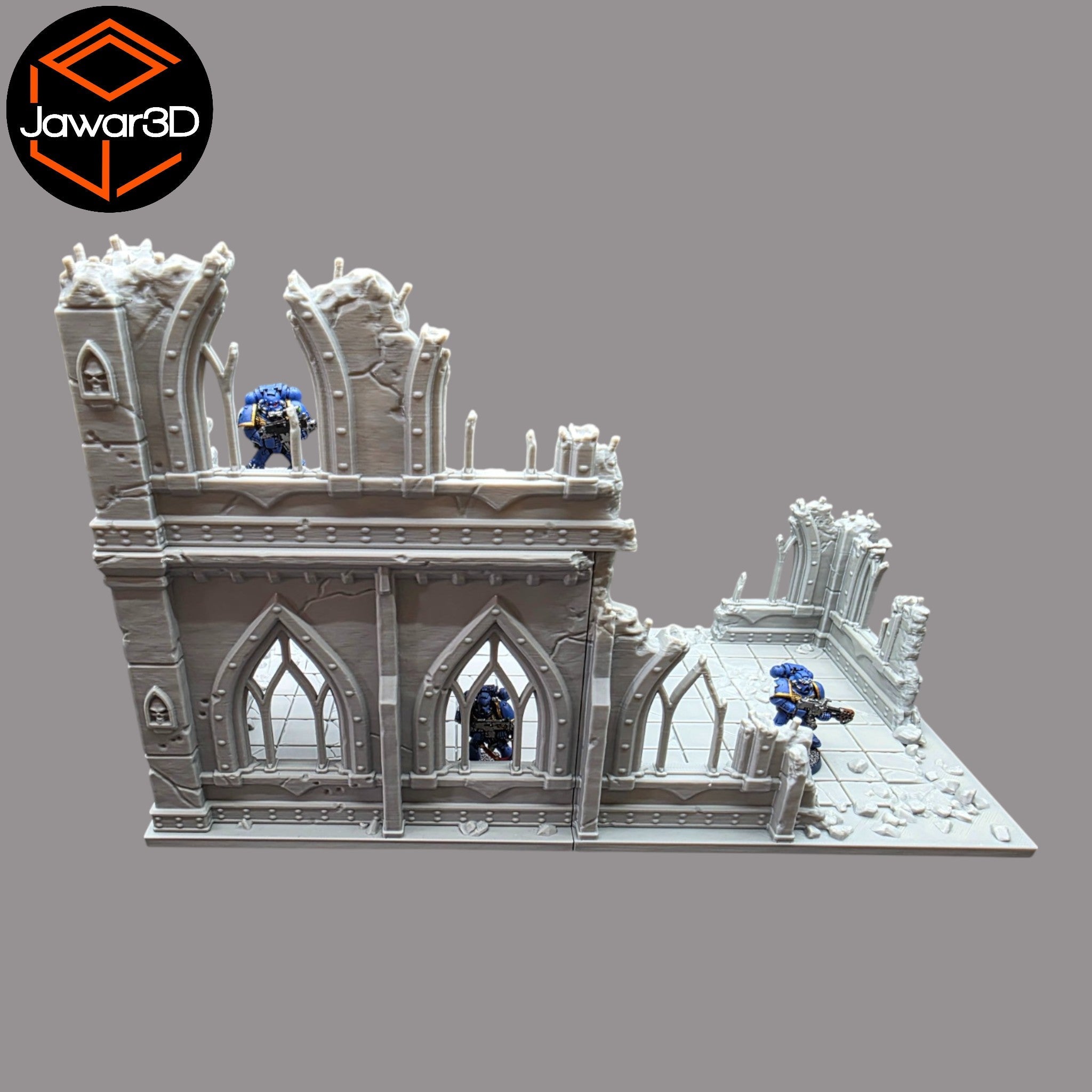 Ruined Empire 2 Floors #15 - 28mm Wargaming Scatter Terrain Scenery Miniature Jawar3d