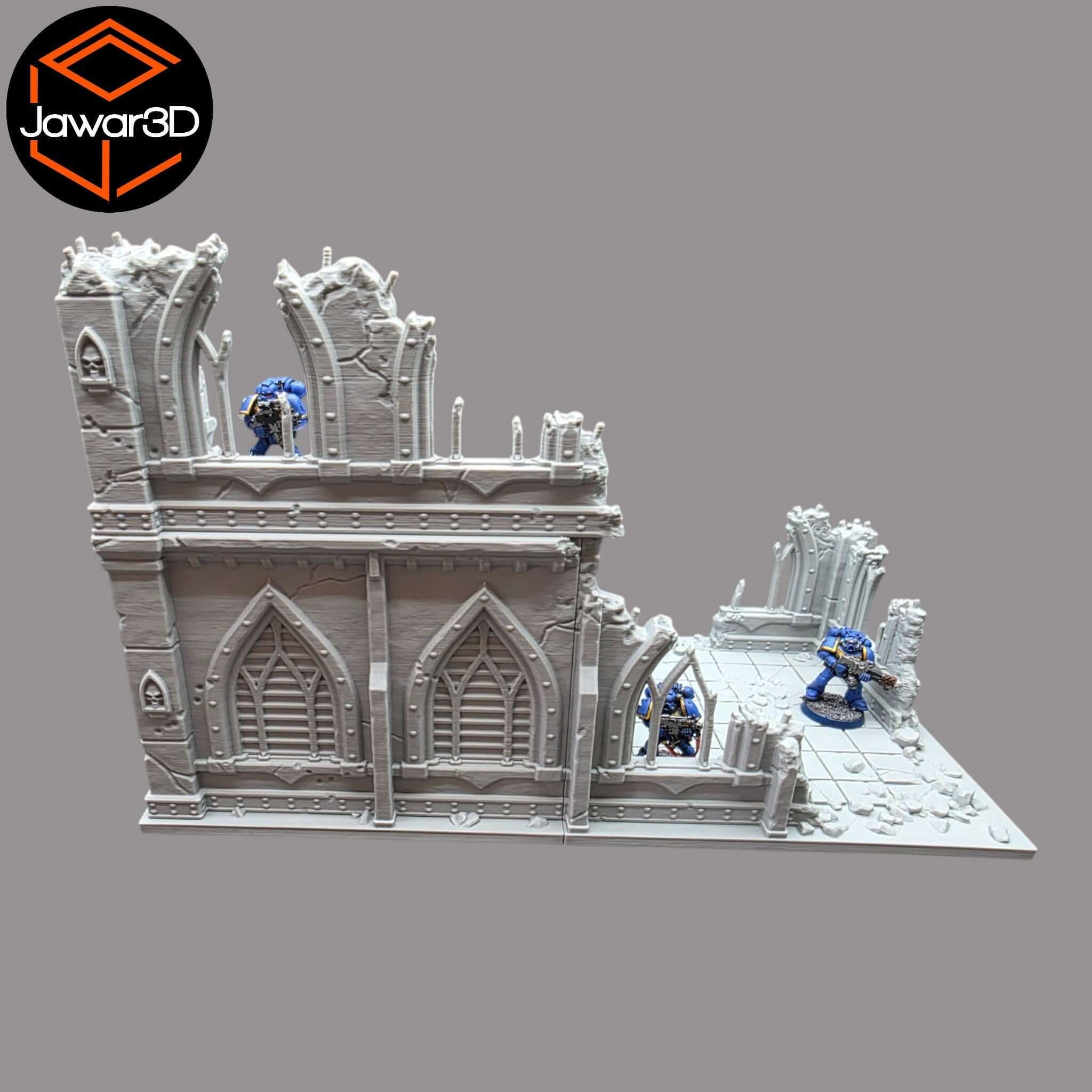 Ruined Empire 2 Floors #17 - 28mm Wargaming Scatter Terrain Scenery Miniature Jawar3d