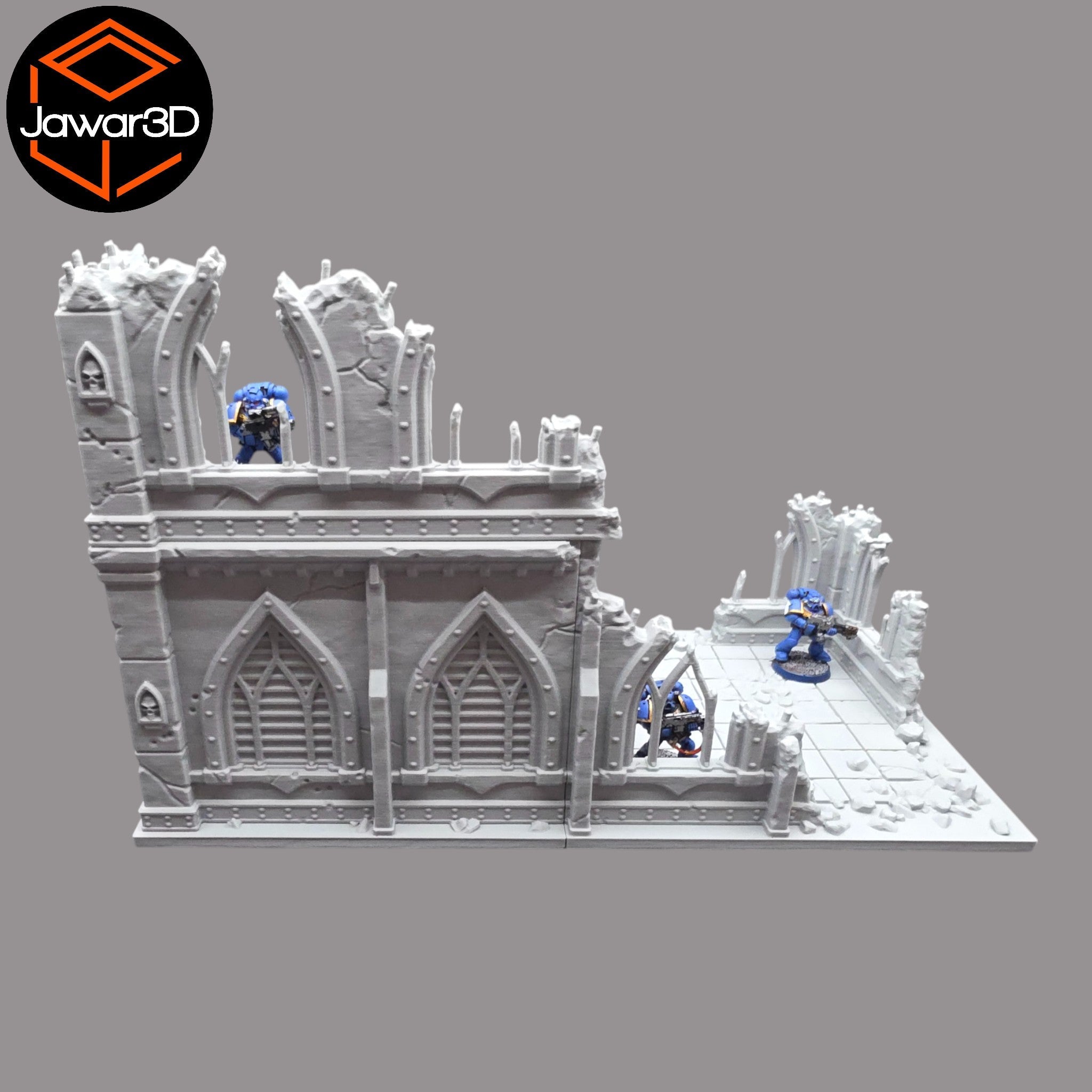 Ruined Empire 2 Floors #18 - 28mm Wargaming Scatter Terrain Scenery Miniature Jawar3d