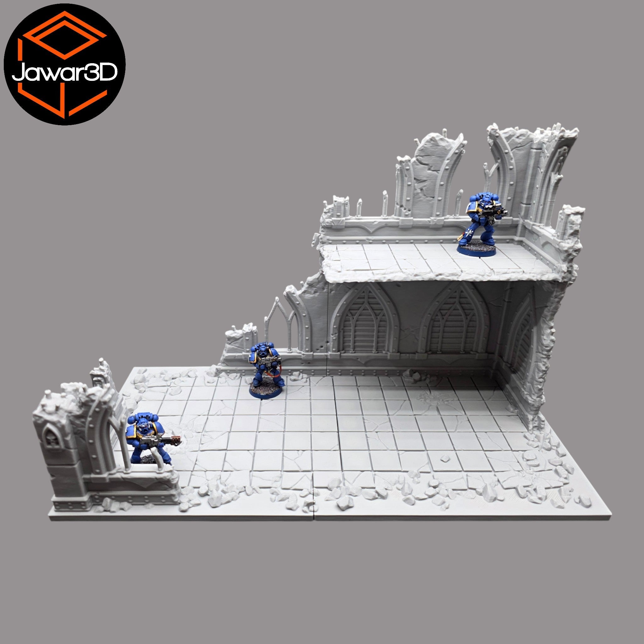 Ruined Empire 2 Floors #18 - 28mm Wargaming Scatter Terrain Scenery Miniature Jawar3d
