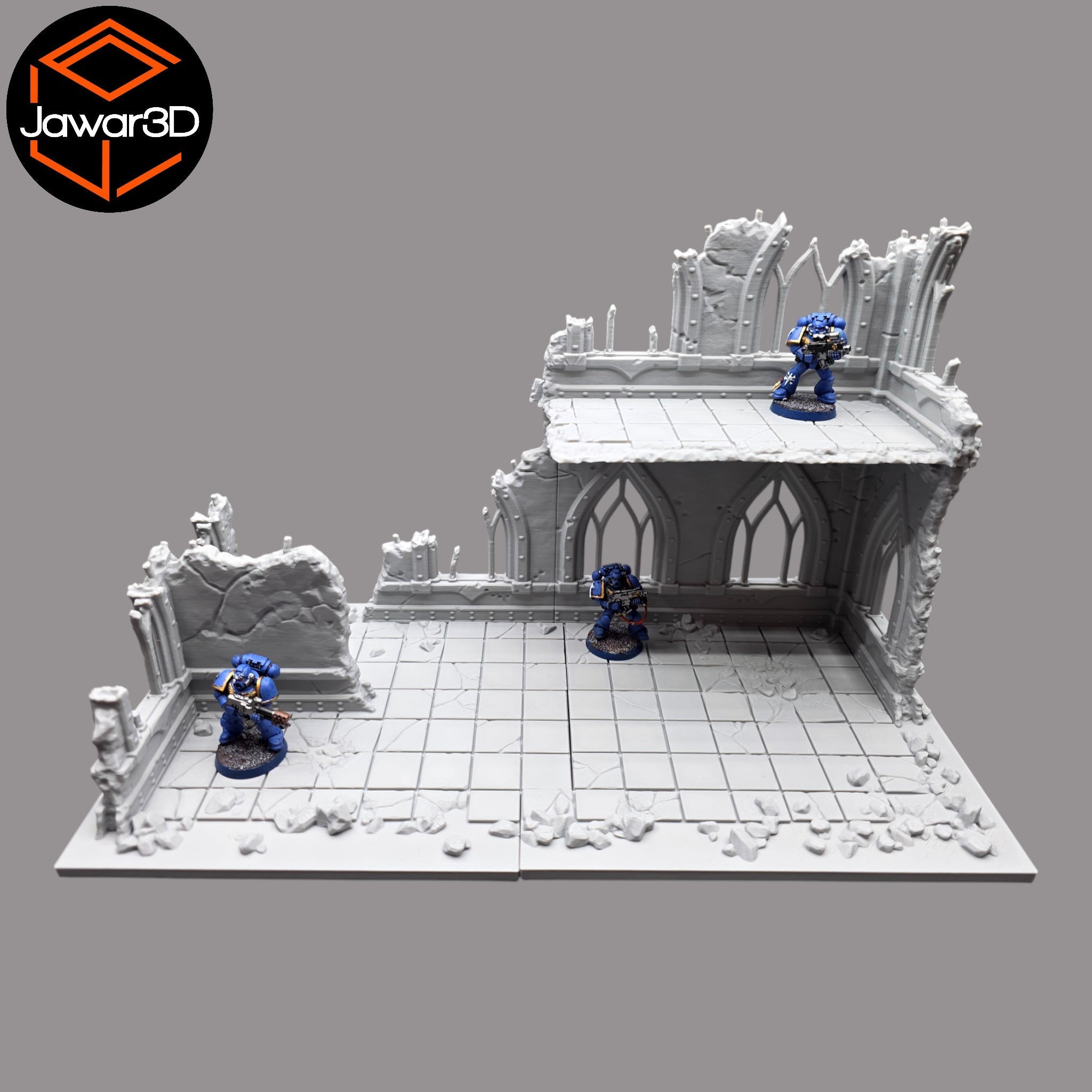 Ruined Empire 2 Floors #19 - 28mm Wargaming Scatter Terrain Scenery Tabletop Jawar3d