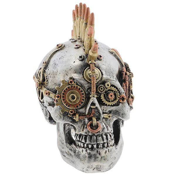 Steam Punk Skull With Mohawk Ornament Shudehill Giftware