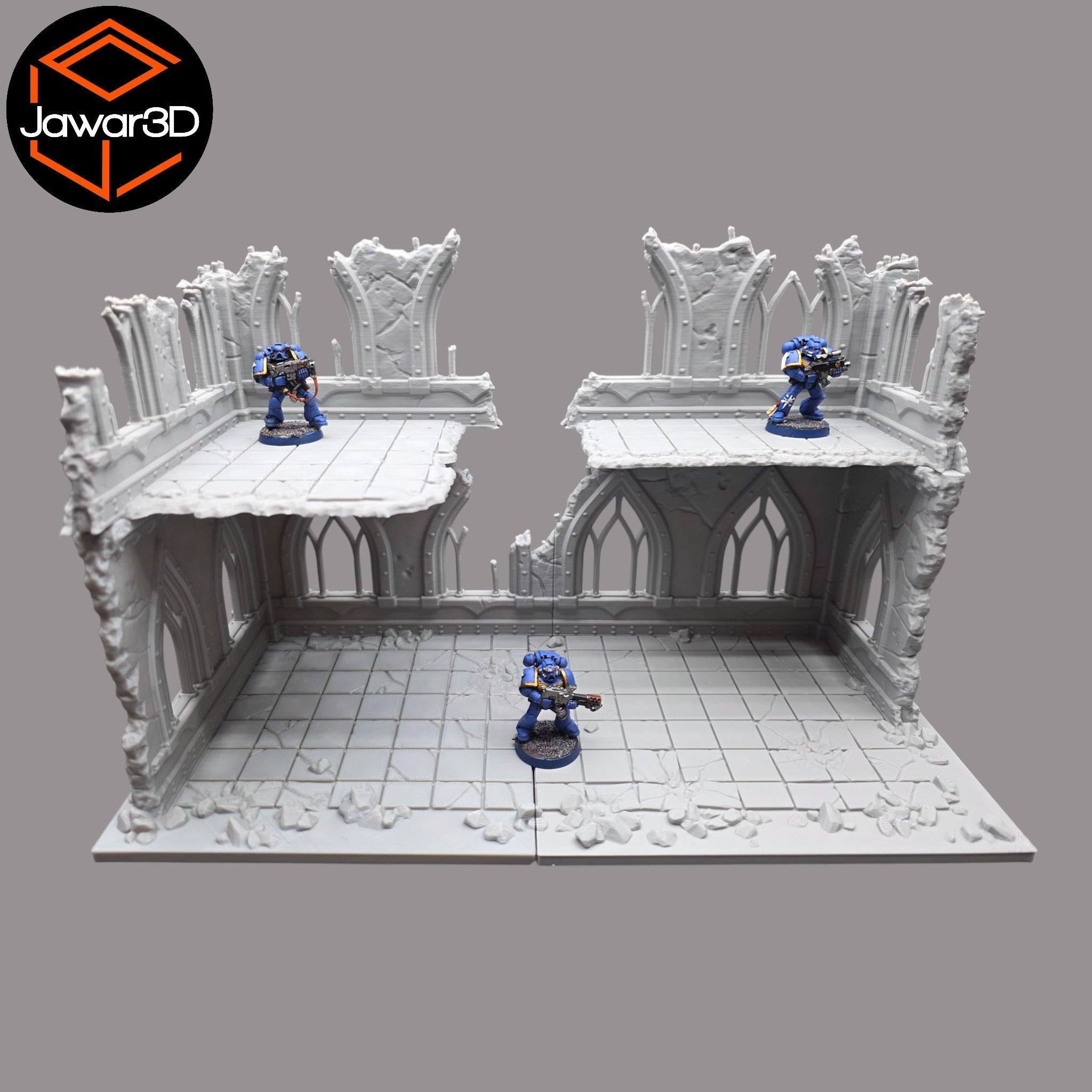 Ruined Empire 2 Floors #24 - 28mm Wargaming Scatter Terrain Scenery Tabletop Jawar3d