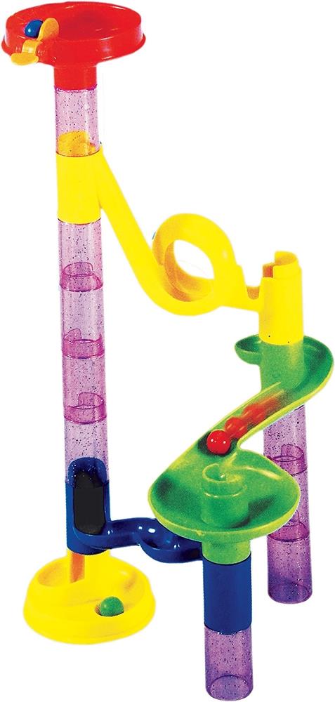 Brightly Coloured Children's Marble Run Game with 14 Marbles Curious Minds