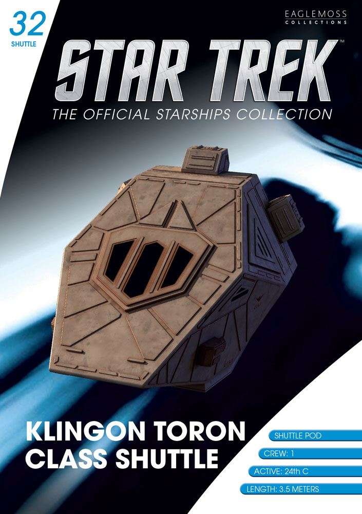 #32 Klingon Toron-class Shuttle Shuttlecraft Model Diecast Ship (Eaglemoss / Star Trek) Real Merch