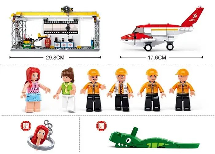 Sluban - Aviation Aircraft Hanger Building Brick Set Sluban