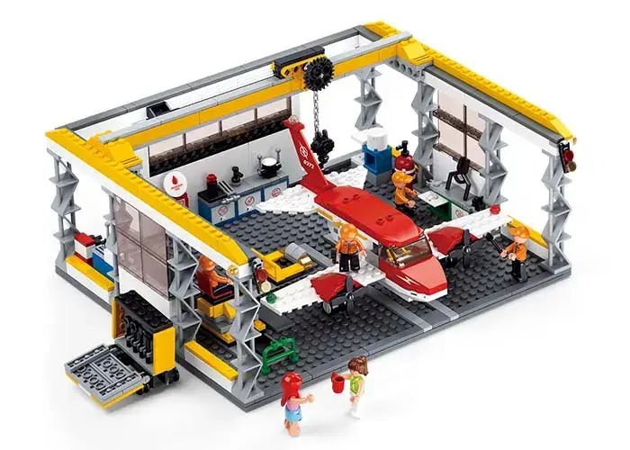 Sluban - Aviation Aircraft Hanger Building Brick Set Sluban