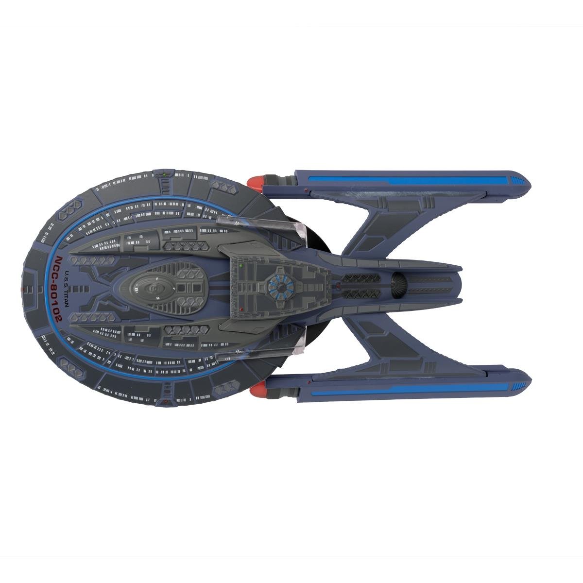 #01 U.S.S. Titan NCC-80102 (Luna-class) Model Diecast Ship Lower Decks (Eaglemoss / Star Trek) Real Merch