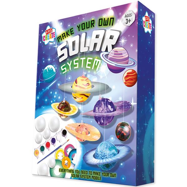 Children's Make and Paint Your Own Solar System Mobile Craft Kit Curious Minds