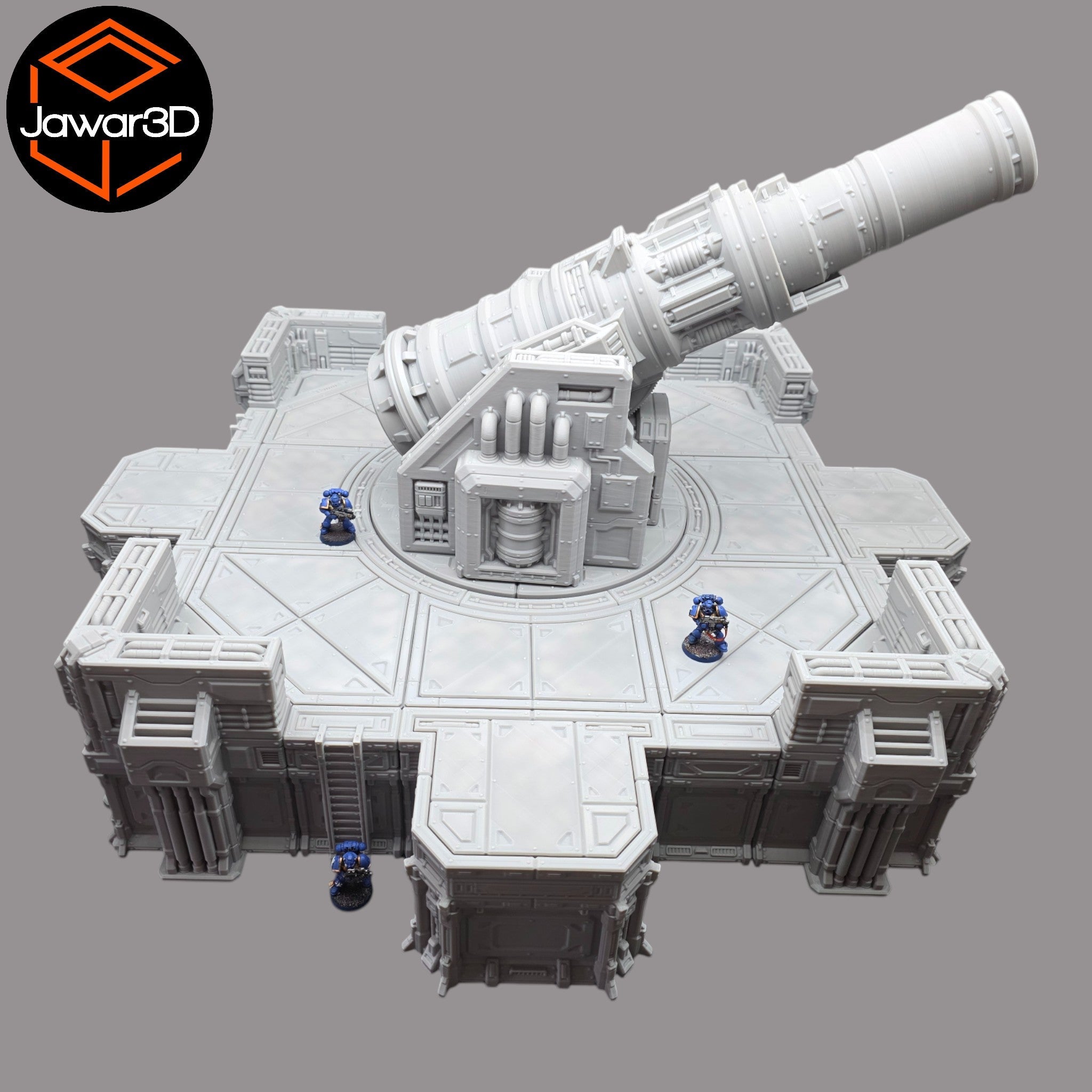 Big Gun Platform #1 - 28mm Wargaming Scatter Terrain Scenery Tabletop Miniature Jawar3d