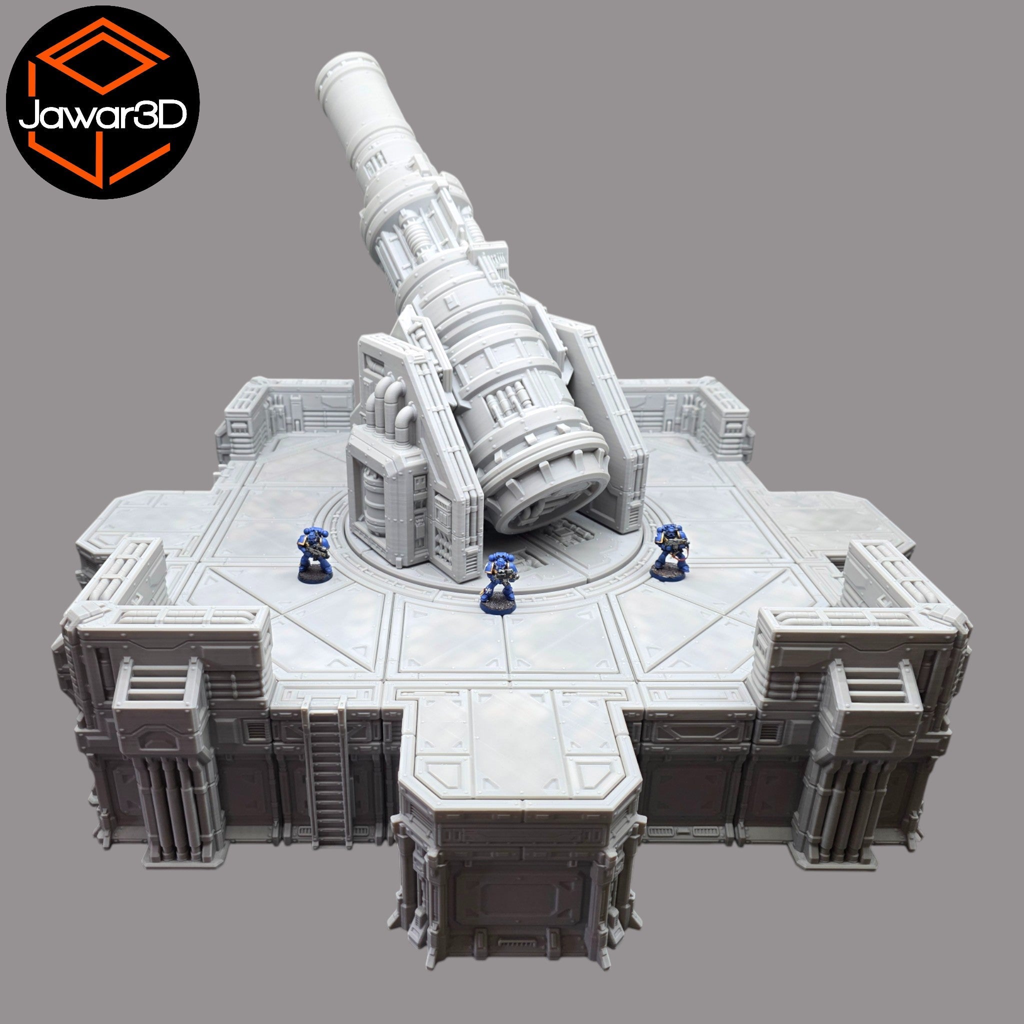 Big Gun Platform #1 - 28mm Wargaming Scatter Terrain Scenery Tabletop Miniature Jawar3d