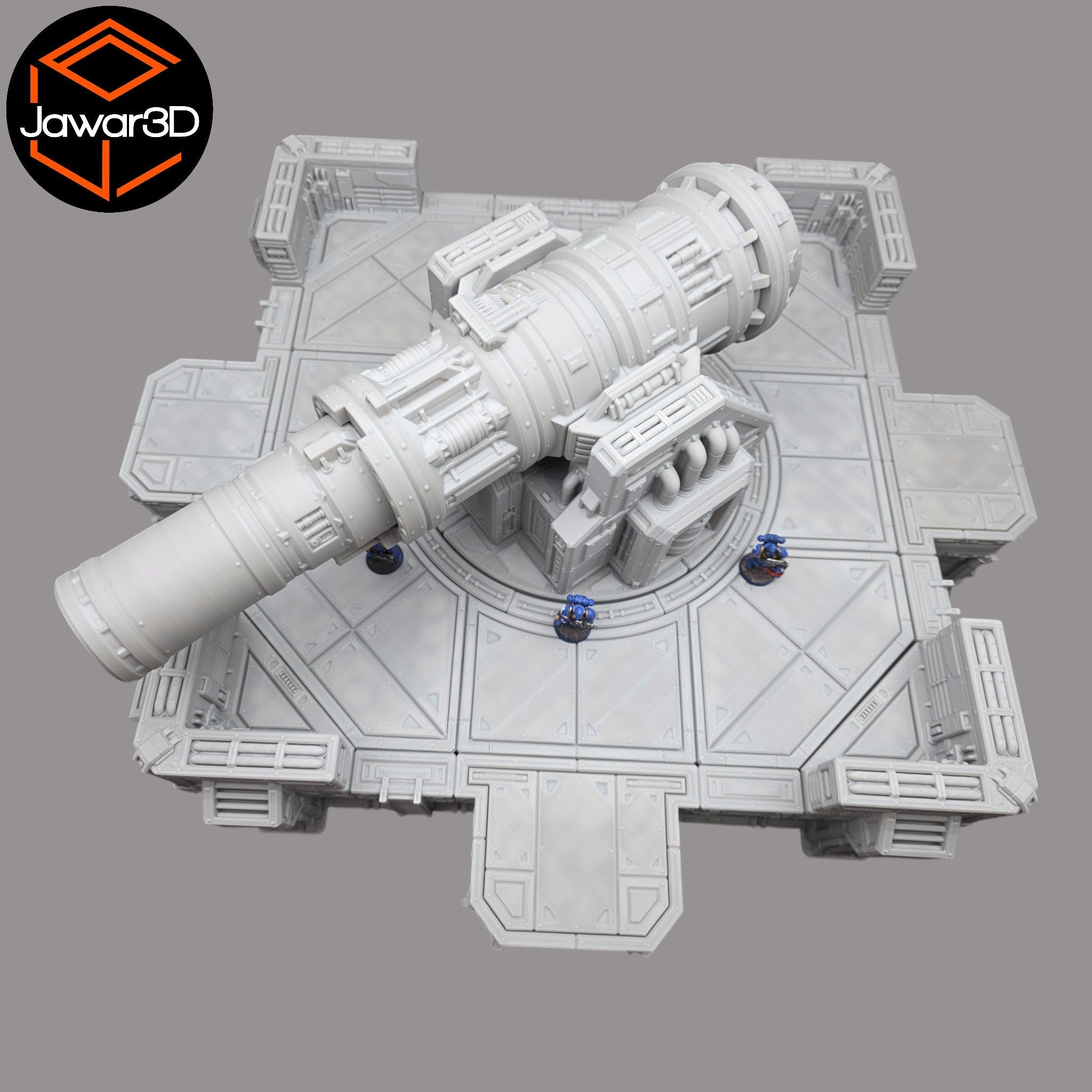Big Gun Platform #1 - 28mm Wargaming Scatter Terrain Scenery Tabletop Miniature Jawar3d