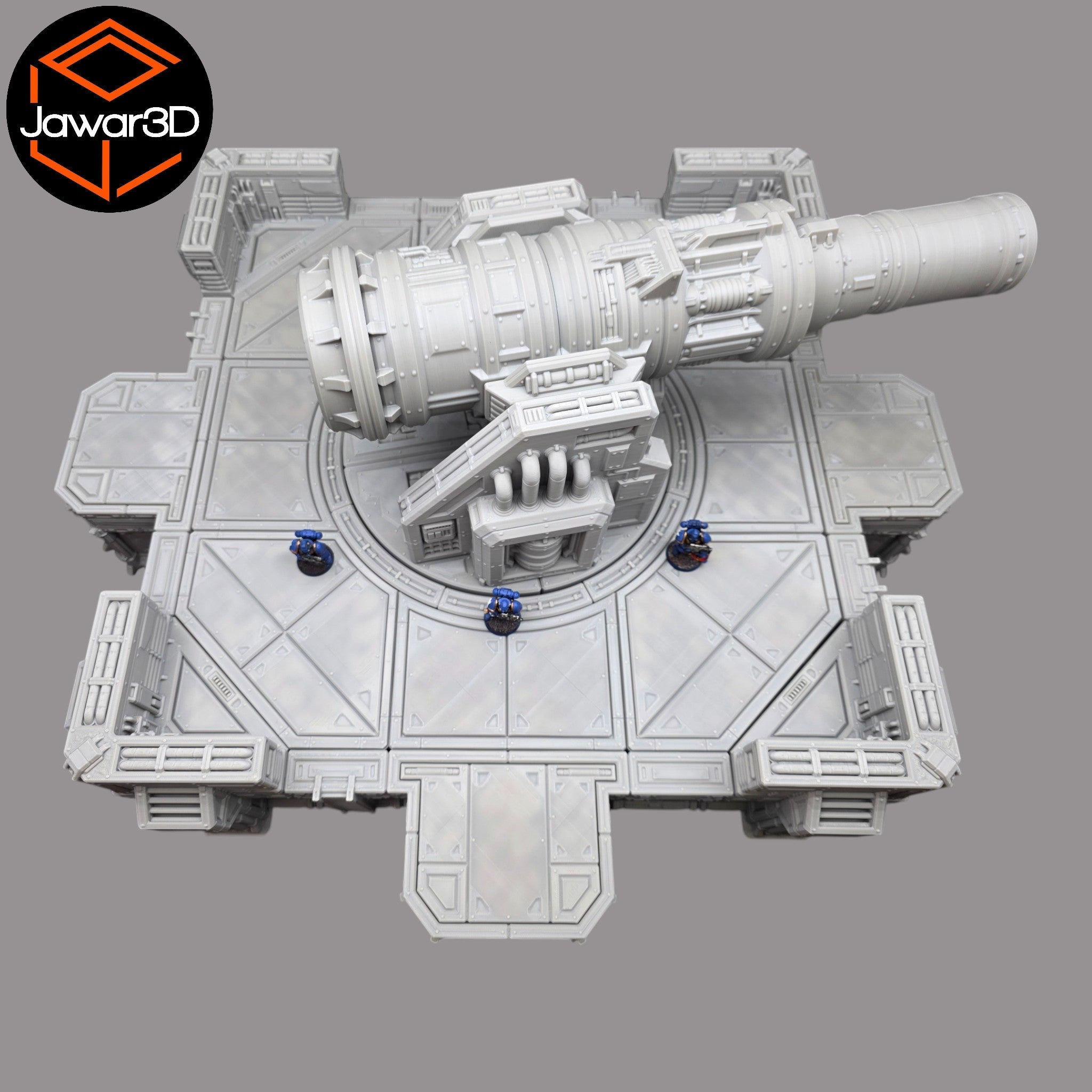 Big Gun Platform #1 - 28mm Wargaming Scatter Terrain Scenery Tabletop Miniature Jawar3d