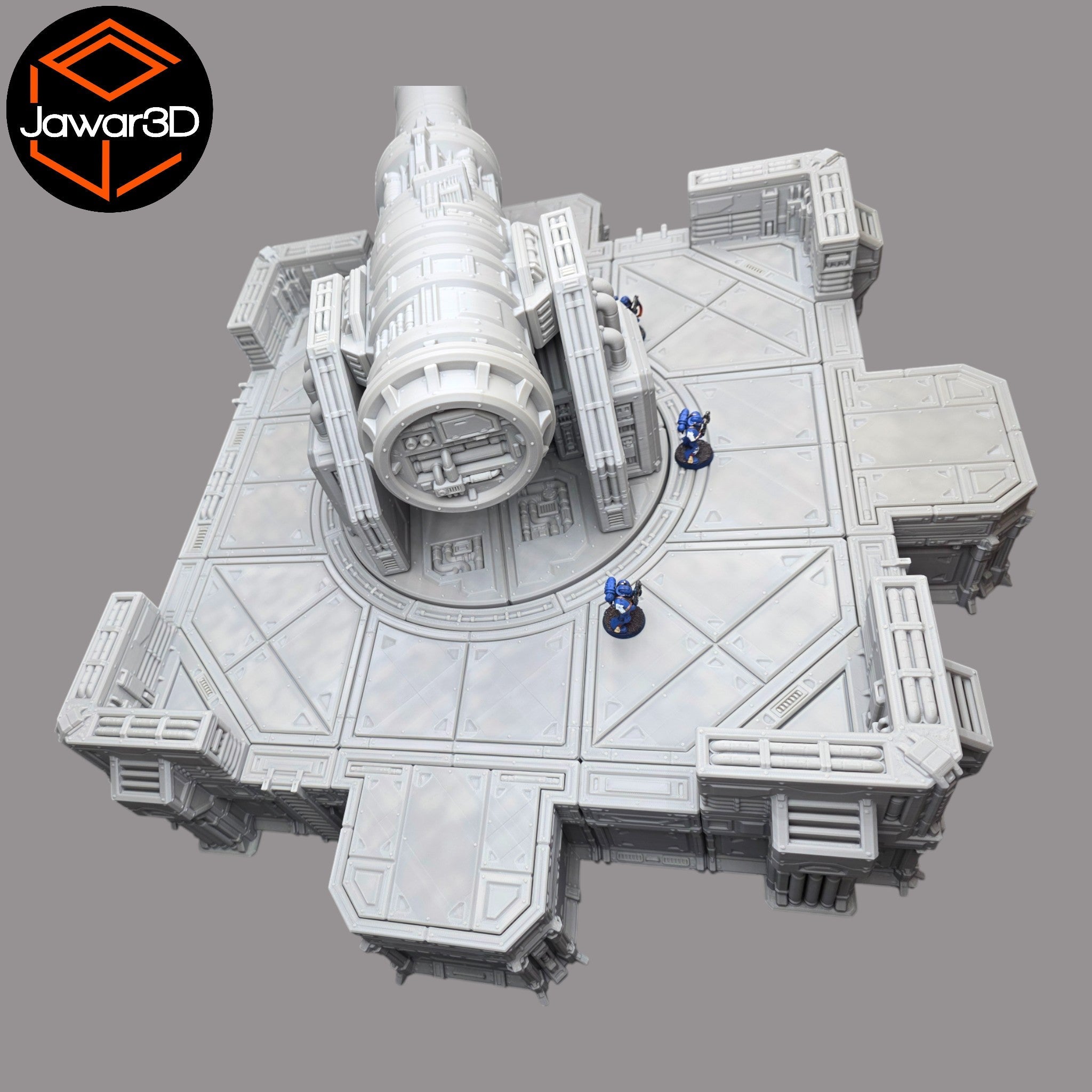 Big Gun Platform #1 - 28mm Wargaming Scatter Terrain Scenery Tabletop Miniature Jawar3d