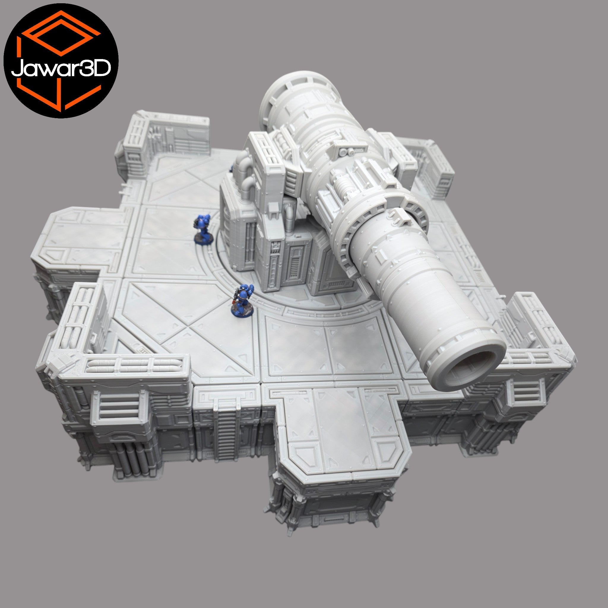 Big Gun Platform #1 - 28mm Wargaming Scatter Terrain Scenery Tabletop Miniature Jawar3d