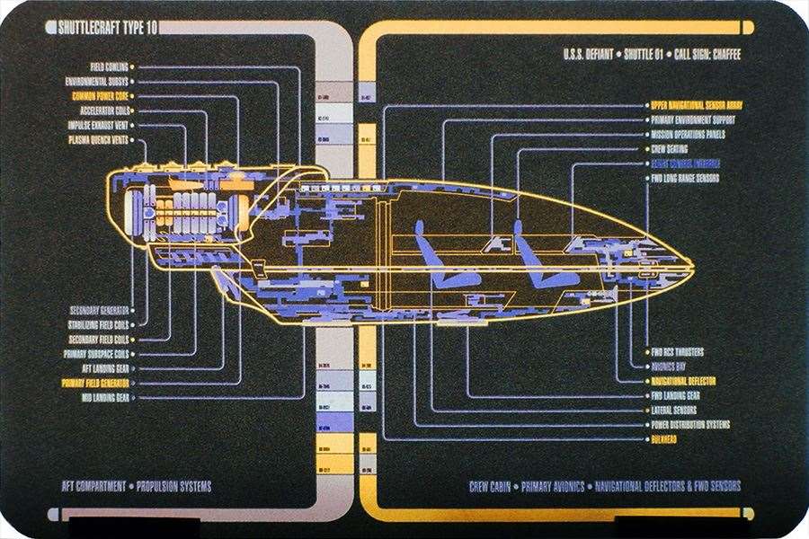 #03 Type-10 NX-74205 Defiant Shuttlecraft 1 "Chaffee" Model Diecast Ship (Eaglemoss / Star Trek) Real Merch