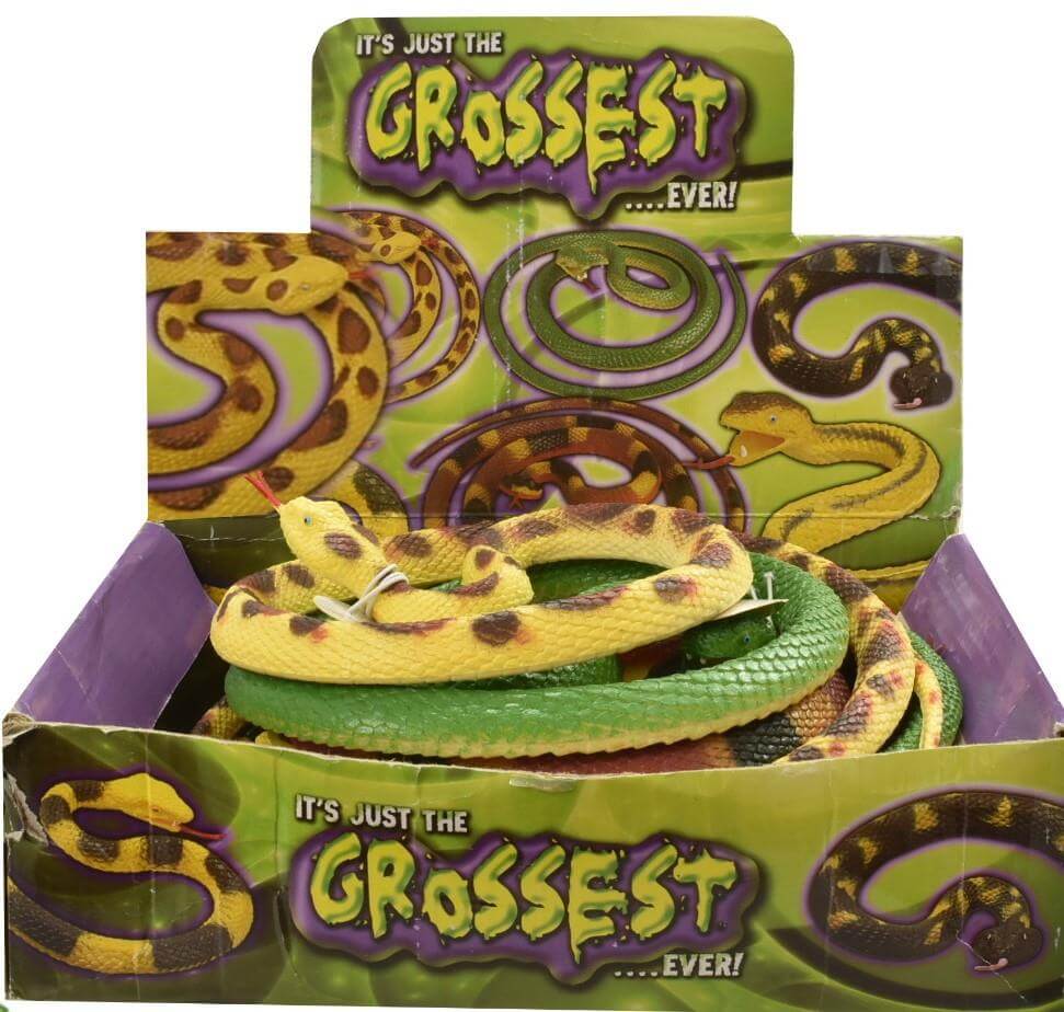 Realistic Long & Colourful PVC Toy Snake (Assorted Designs) Curious Minds
