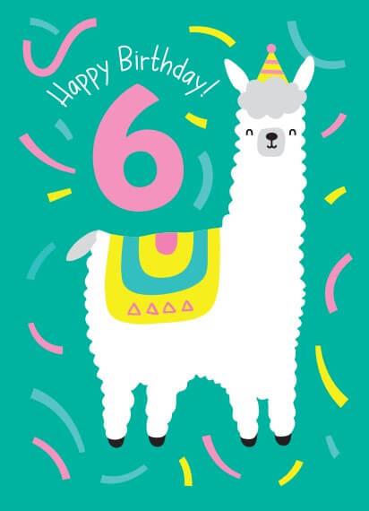 Happy Birthday Card - Age 6 (105 x 148 mm) Curious Minds
