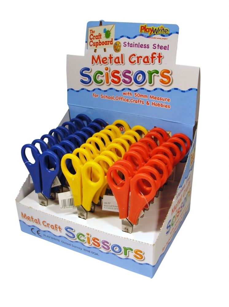 Children's Colourful Metal Craft Scissors for Classrooms & Crafting Curious Minds