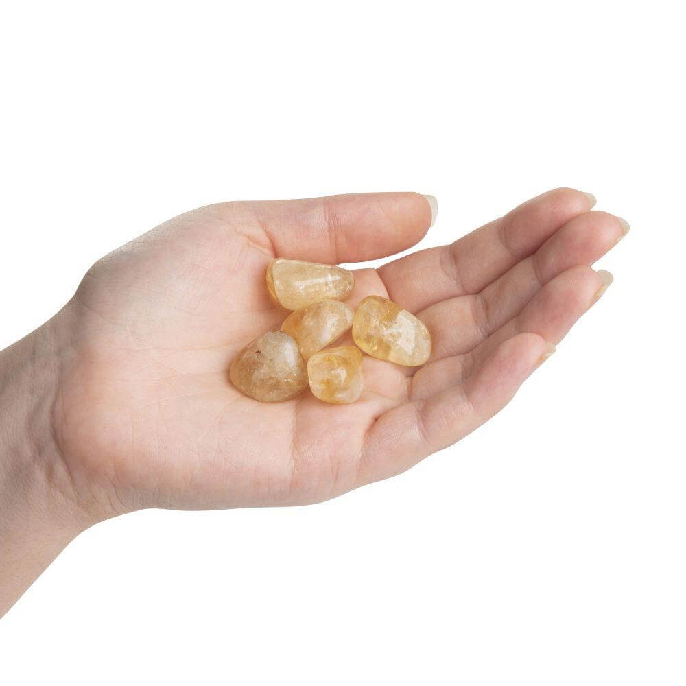 Yellow Citrine Tumblestone Mineral Collectible Precious Stone Curious Minds