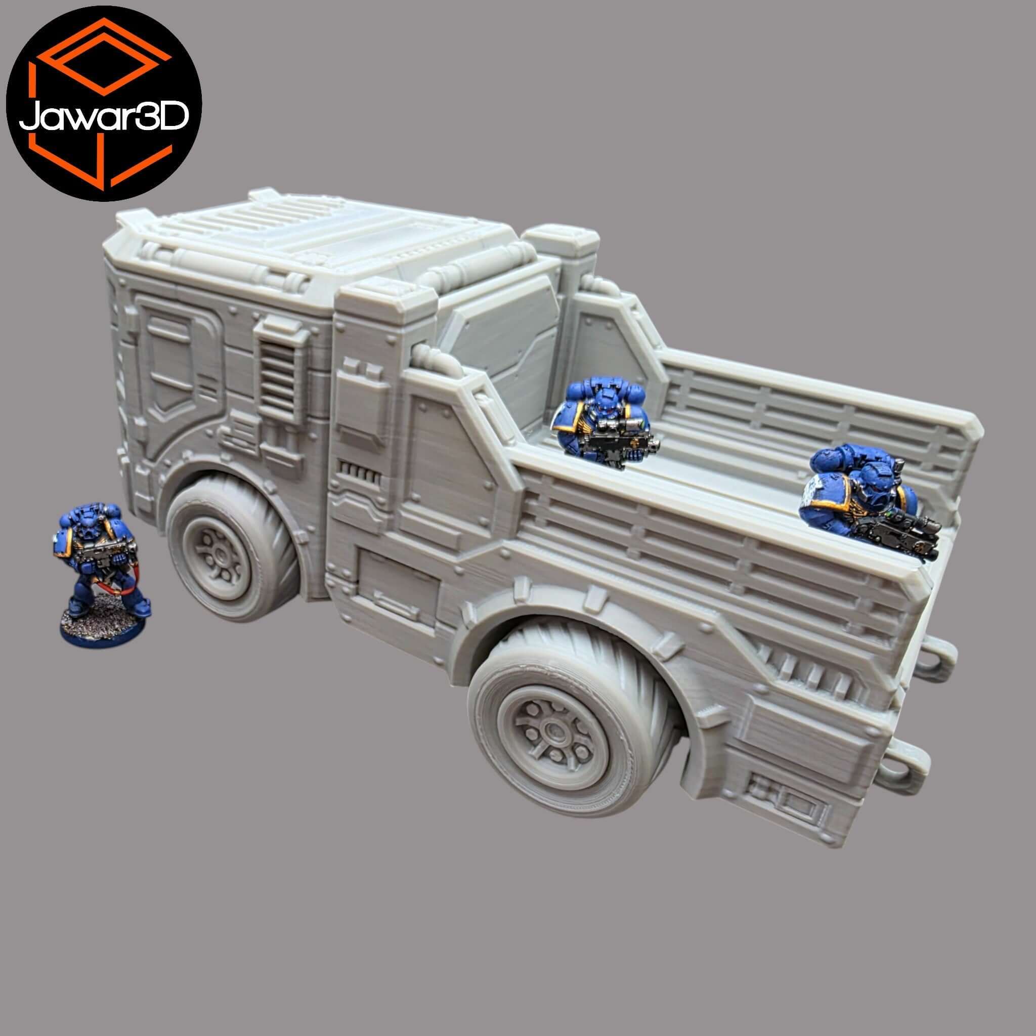 District 12 Vehicle #7 - 28mm Wargaming Scatter Terrain Scenery Tabletop Jawar3d