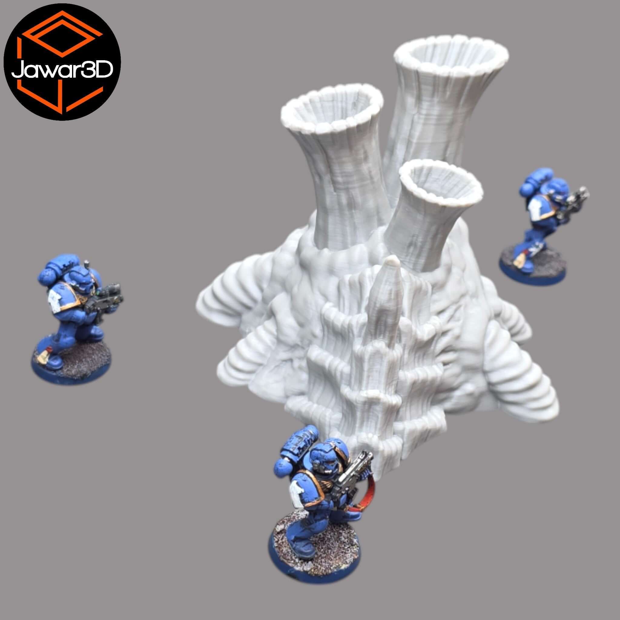 Hive Smokestack #1 - 28mm Wargaming Scatter Terrain Scenery Tabletop Jawar3d