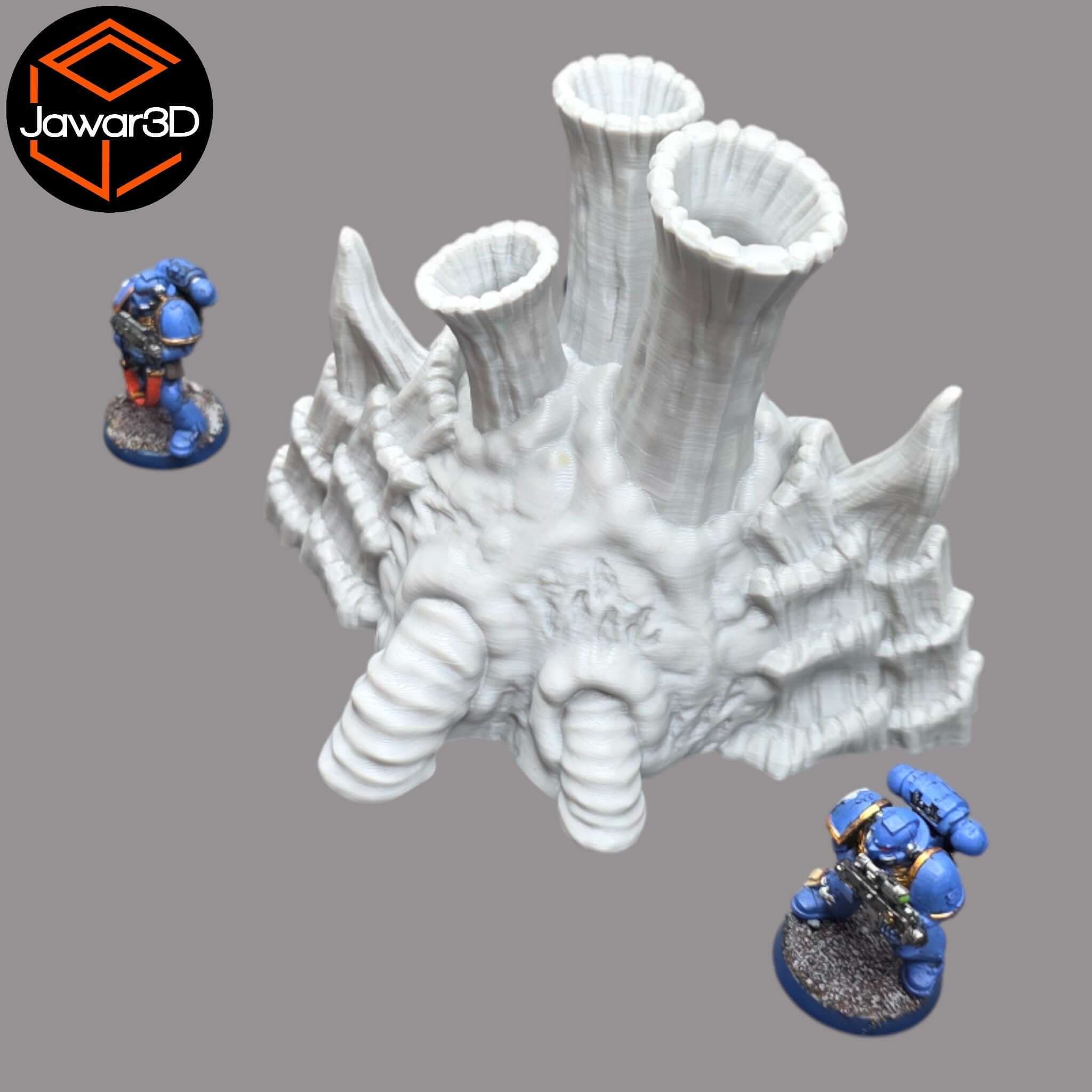 Hive Smokestack #1 - 28mm Wargaming Scatter Terrain Scenery Tabletop Jawar3d