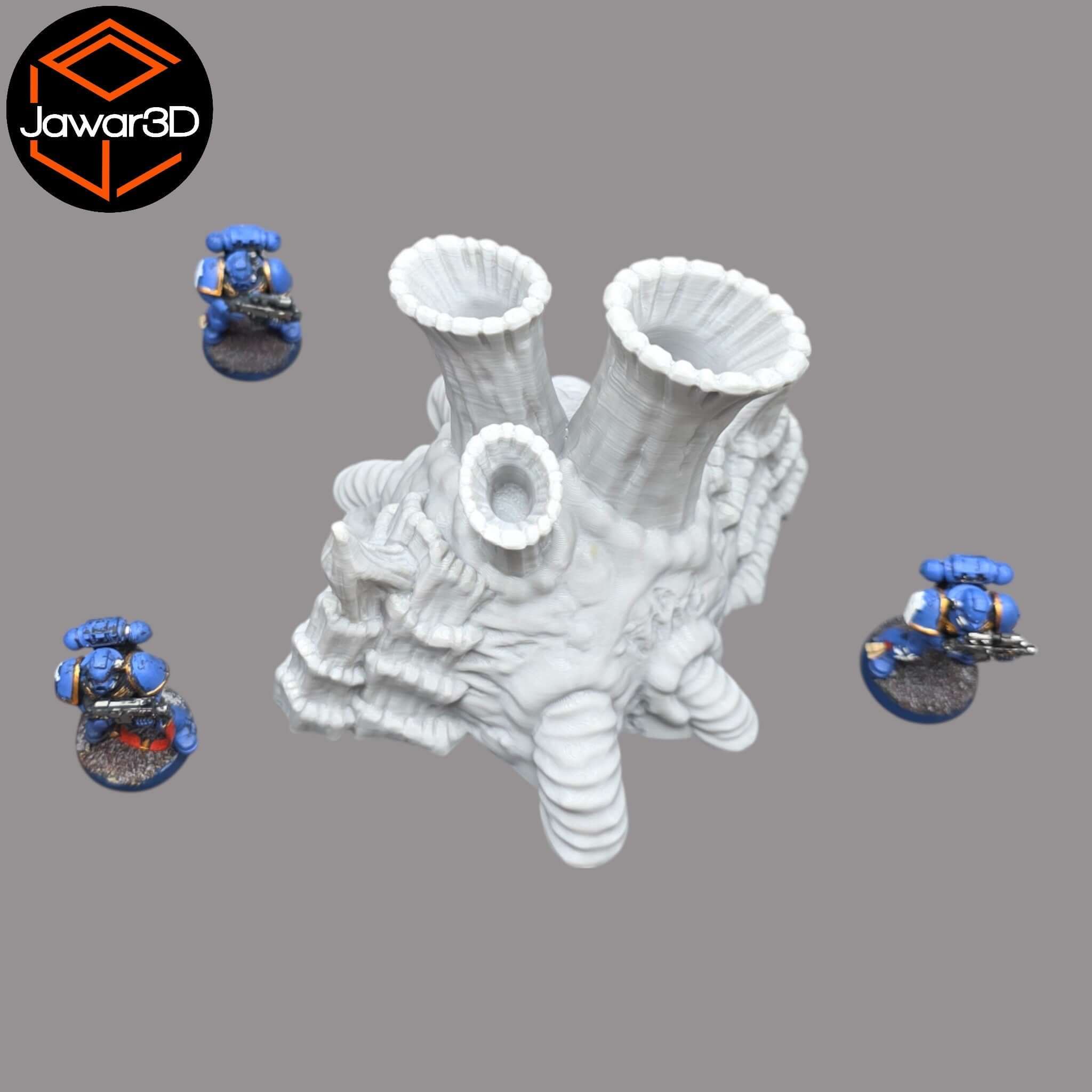 Hive Smokestack #1 - 28mm Wargaming Scatter Terrain Scenery Tabletop Jawar3d