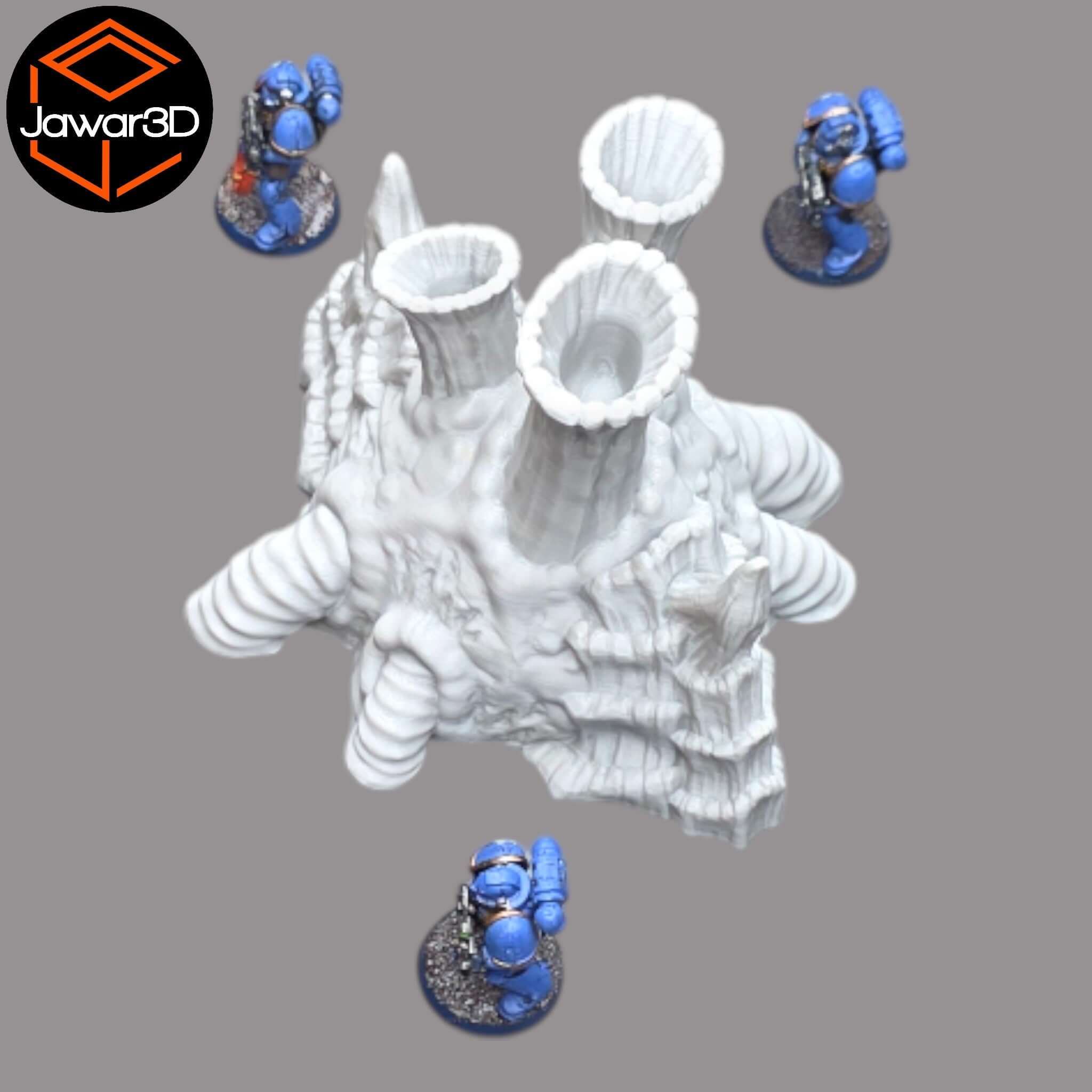 Hive Smokestack #1 - 28mm Wargaming Scatter Terrain Scenery Tabletop Jawar3d