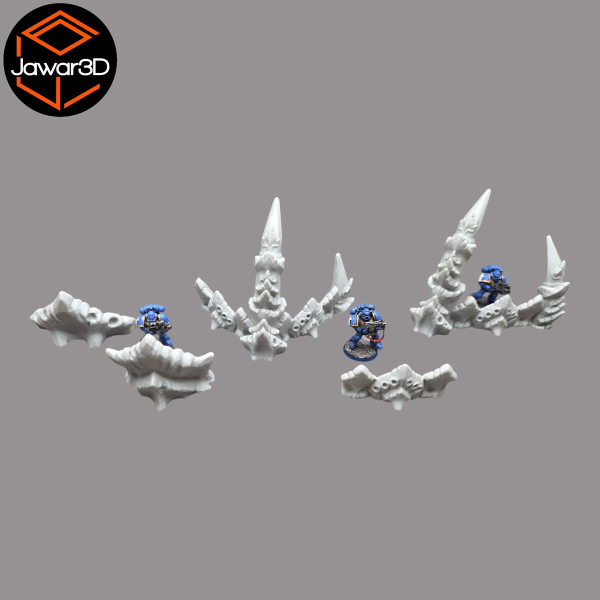 Hive Barrier Set - 28mm Wargaming Scatter Terrain Scenery Tabletop Jawar3d