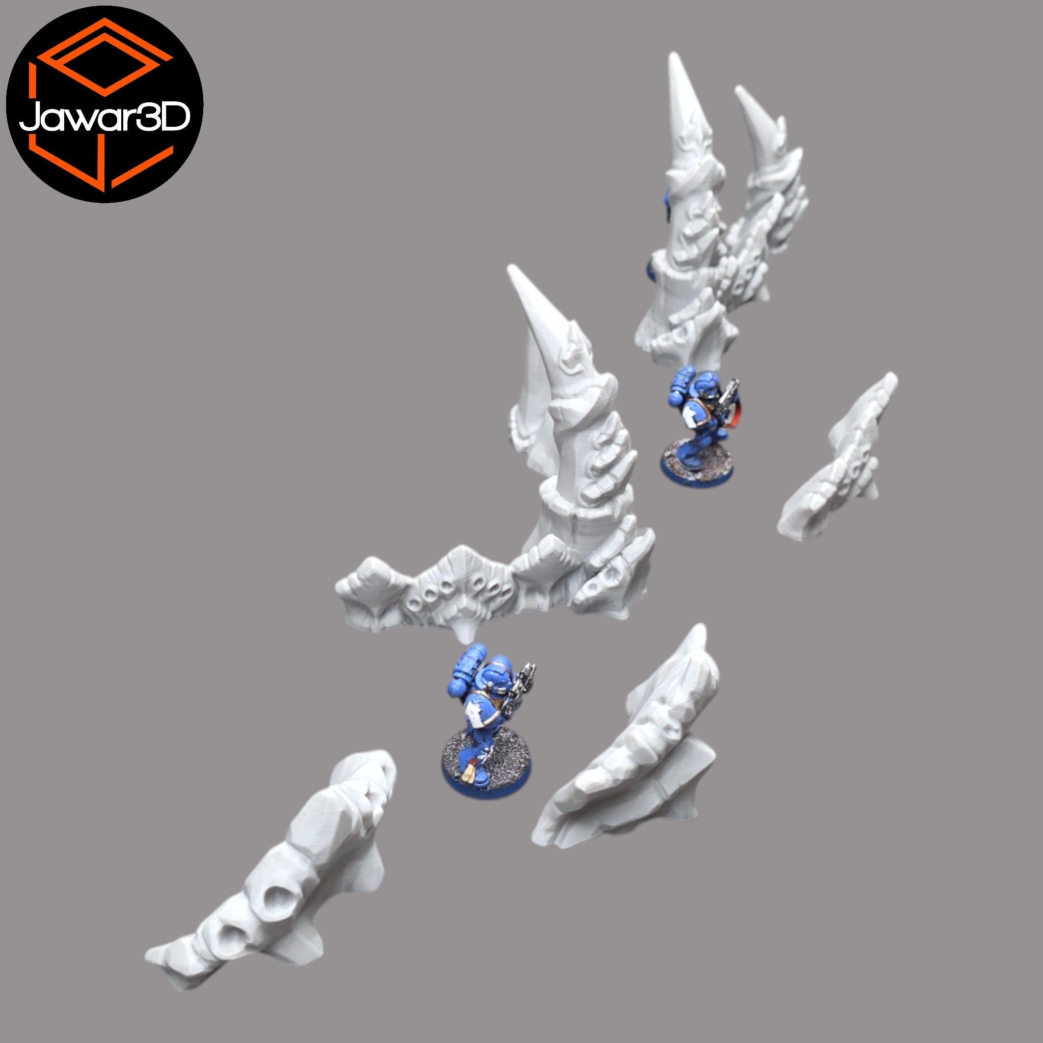 Hive Barrier Set - 28mm Wargaming Scatter Terrain Scenery Tabletop Jawar3d