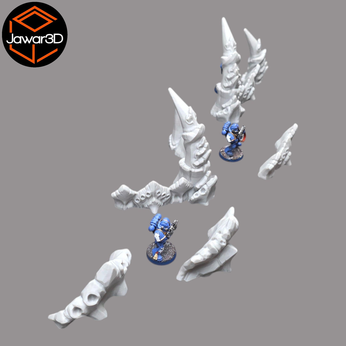 Hive Barrier Set - 28mm Wargaming Scatter Terrain Scenery Tabletop Jawar3d